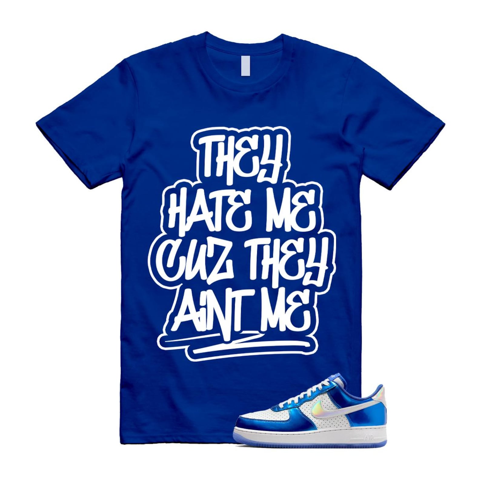 Air Force 1 Blue Light Photo Photon Dust Racer '07 LV8 T Shirt Match AINT HV5751-435 T-Shirt, Sneaker Match Tee