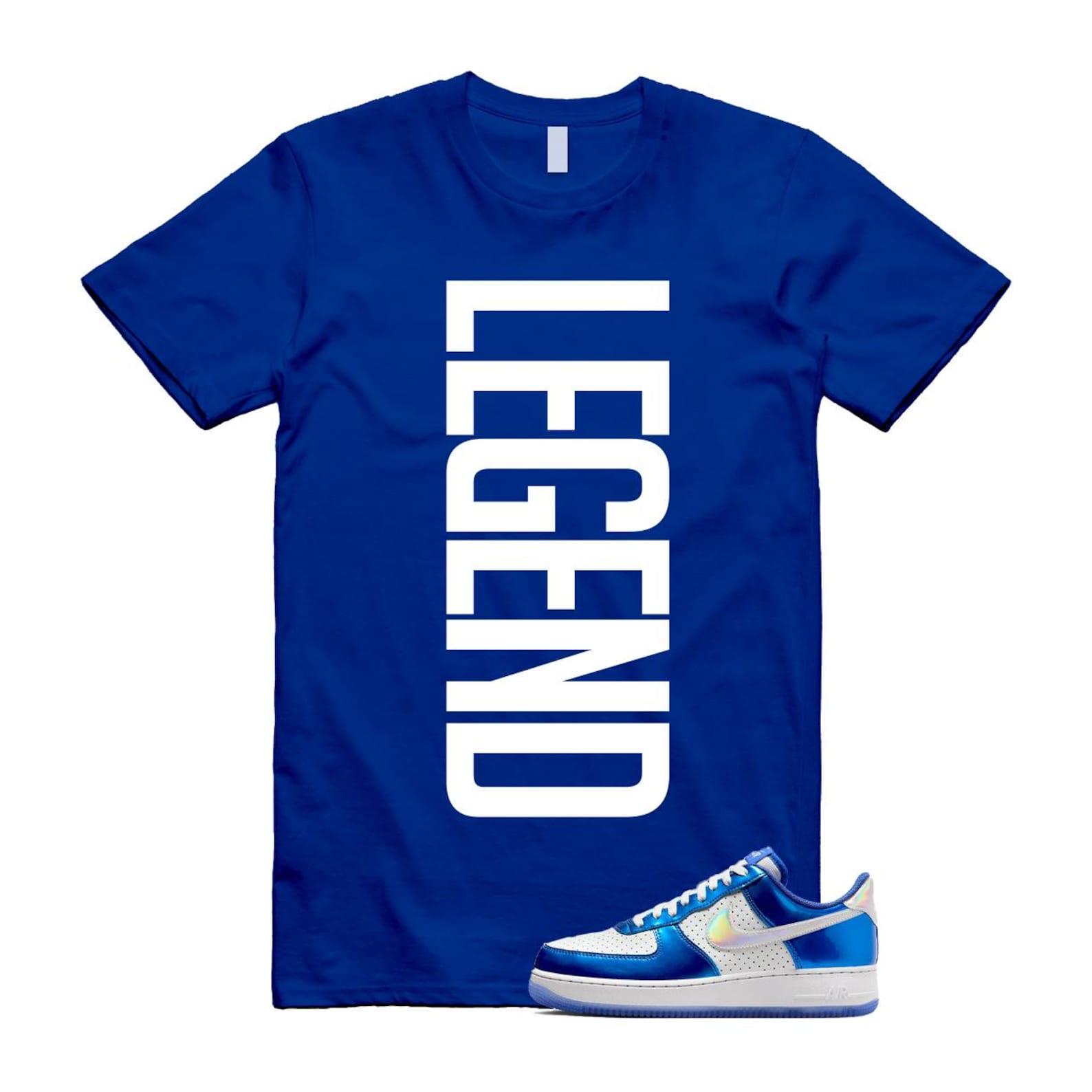 Air Force 1 Blue Light Photo Photon Dust Racer '07 LV8 T Shirt Match LEGEND HV5751-435 T-Shirt, Sneaker Match Tee