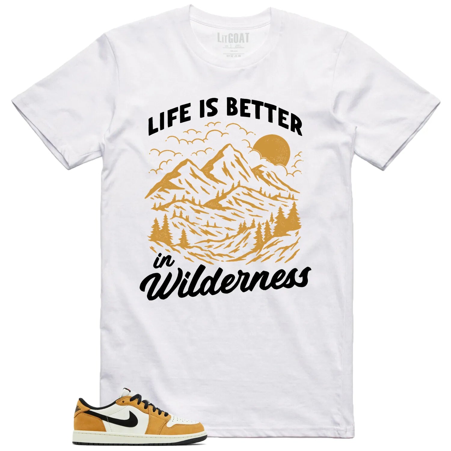 Wilderness T-Shirt, Perfect with Air Jordan 1 Low OG Rookie of the Year CZ0790-107 T-Shirt, Sneaker Match Tee
