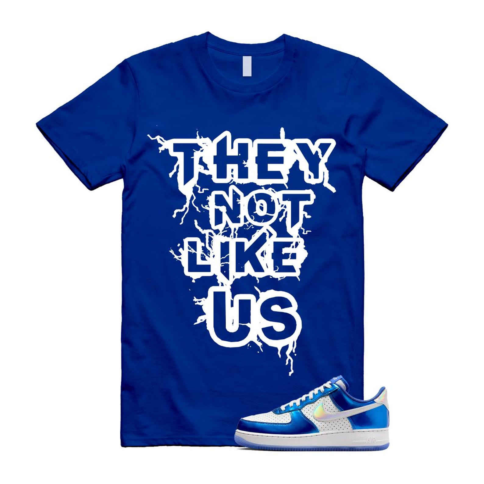 Air Force 1 Blue Light Photo Photon Dust Racer '07 LV8 T Shirt Match US HV5751-435 T-Shirt, Sneaker Match Tee