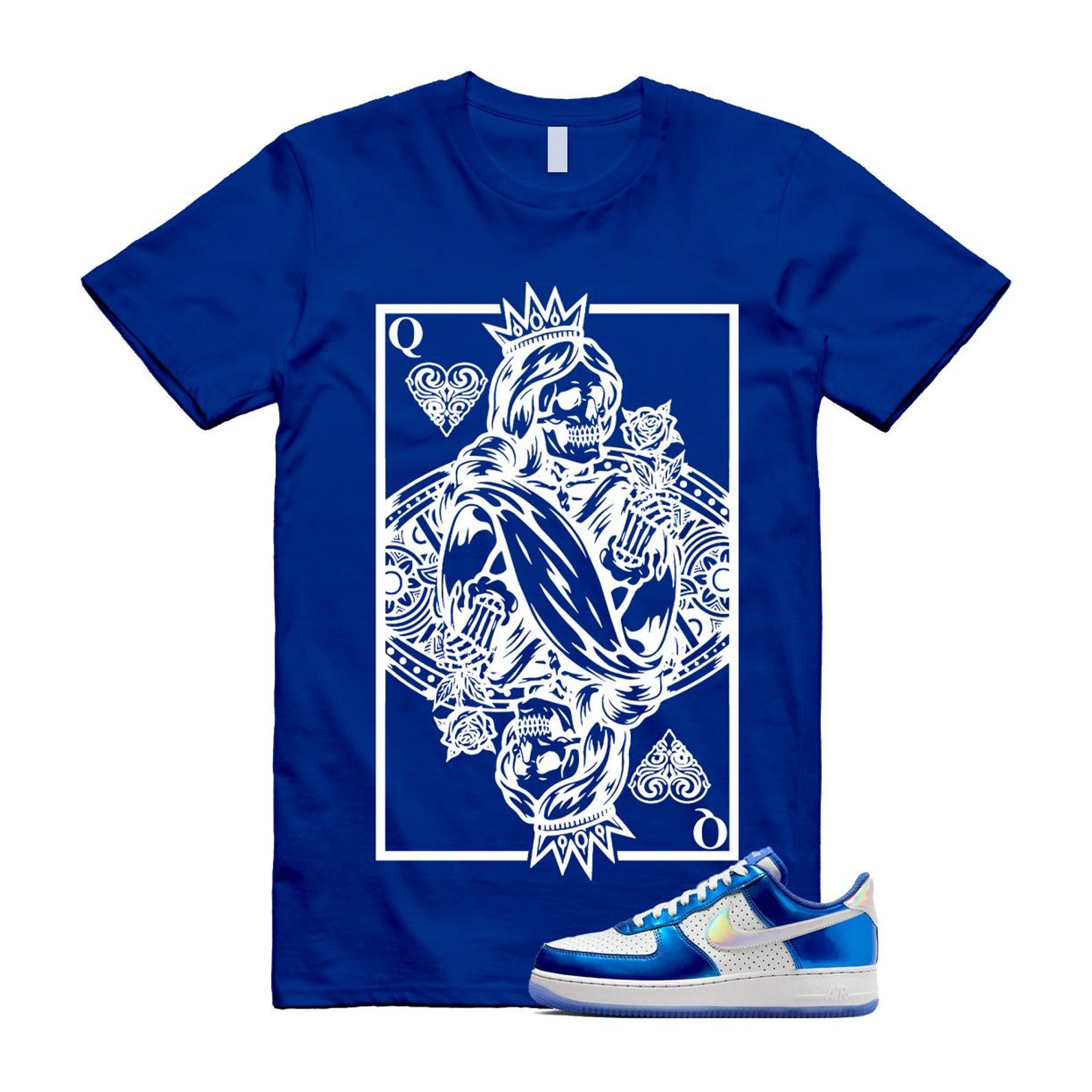 Air Force 1 Blue Light Photo Photon Dust Racer '07 LV8 T Shirt Match QC HV5751-435 T-Shirt, Sneaker Match Tee