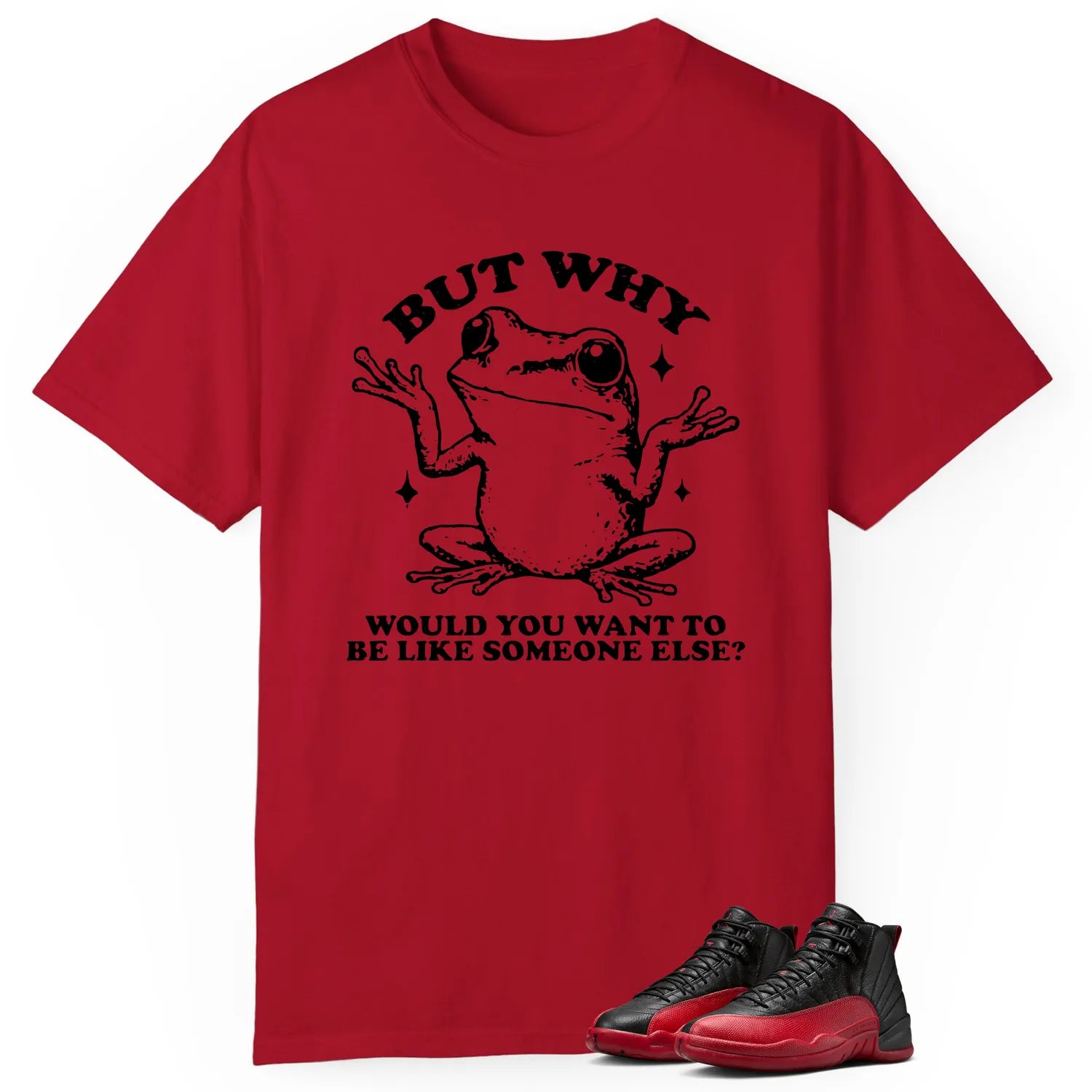 Funny But Why Shirt for Air Jordan 12 Flu Game CT8013-002 T-Shirt, Sneaker Match Tee