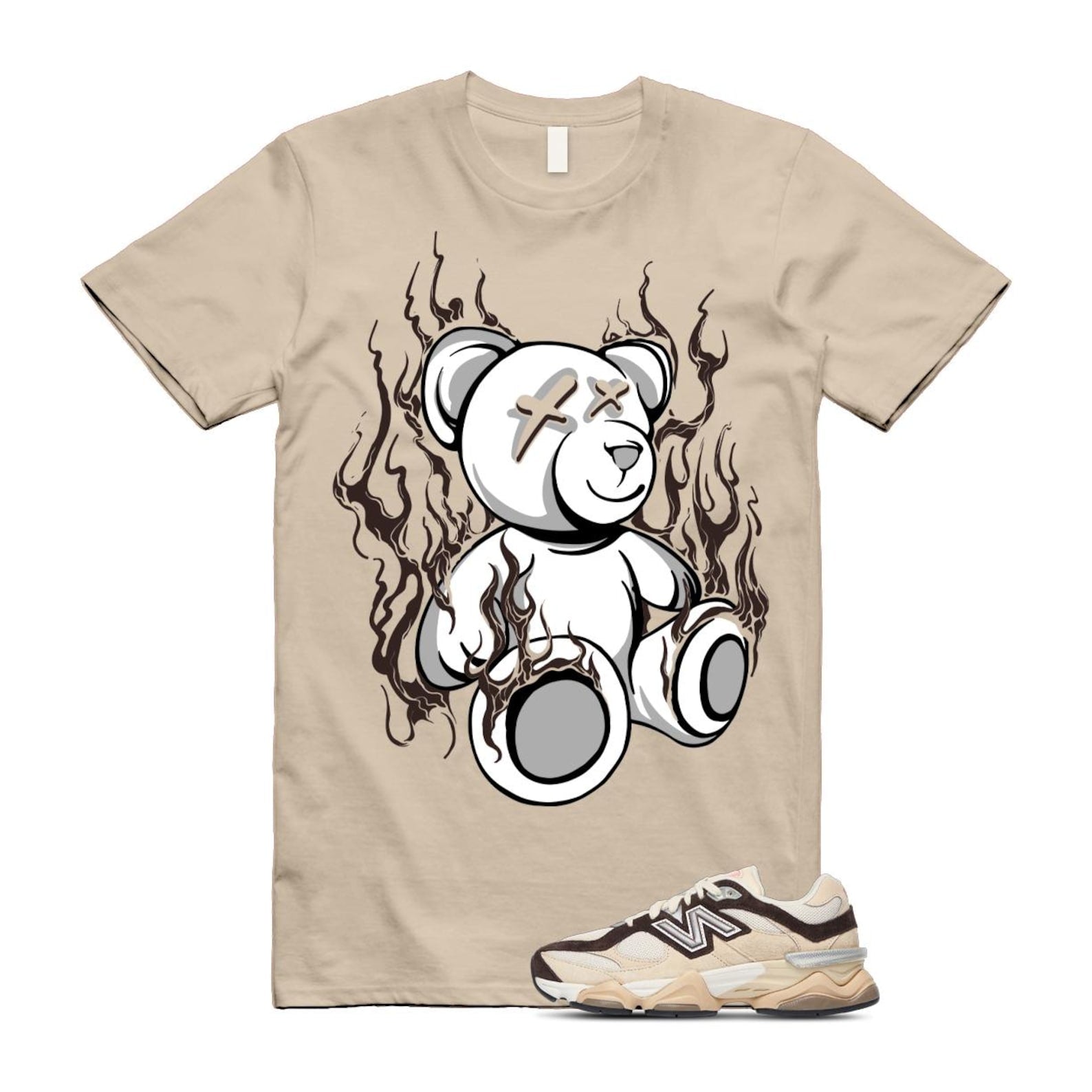 9060 Emerging Brown White T Shirt Match LIT U9060FLP T-Shirt, Sneaker Match Tee