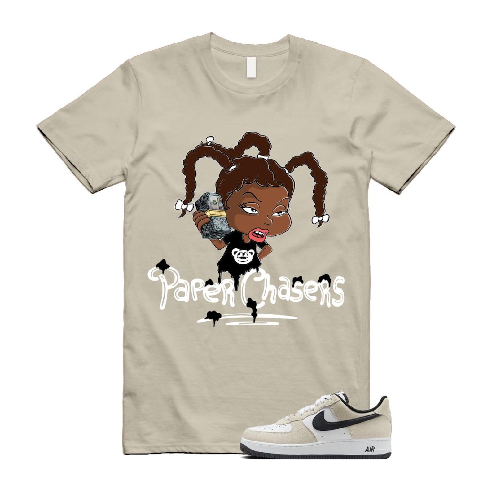 Air Force 1 '07 LV8 White Black T Shirt Match PC IB6388-100 T-Shirt, Sneaker Match Tee