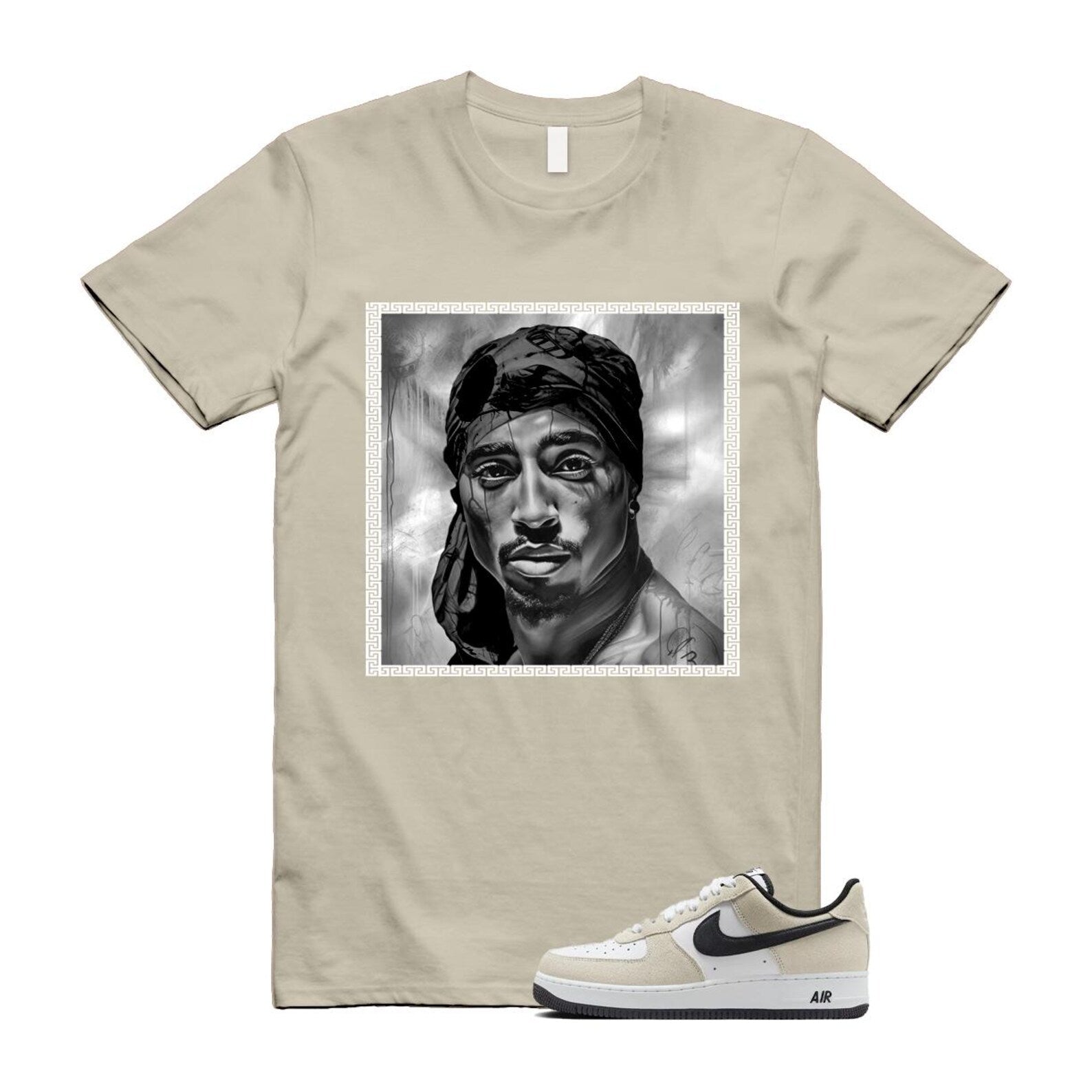 Air Force 1 '07 LV8 White Black T Shirt Match PAC IB6388-100 T-Shirt, Sneaker Match Tee