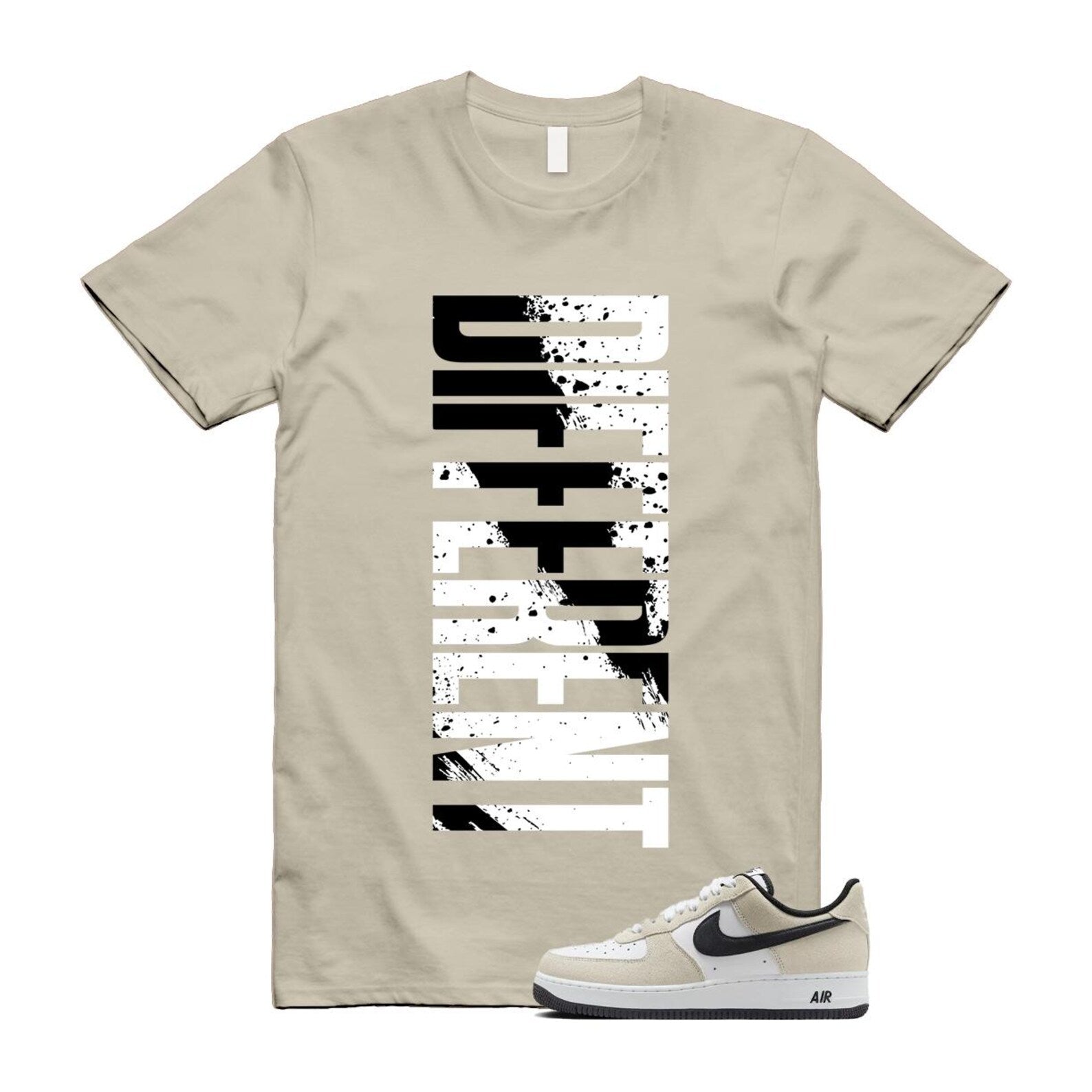 Air Force 1 '07 LV8 White Black T Shirt Match DFRNT IB6388-100 T-Shirt, Sneaker Match Tee