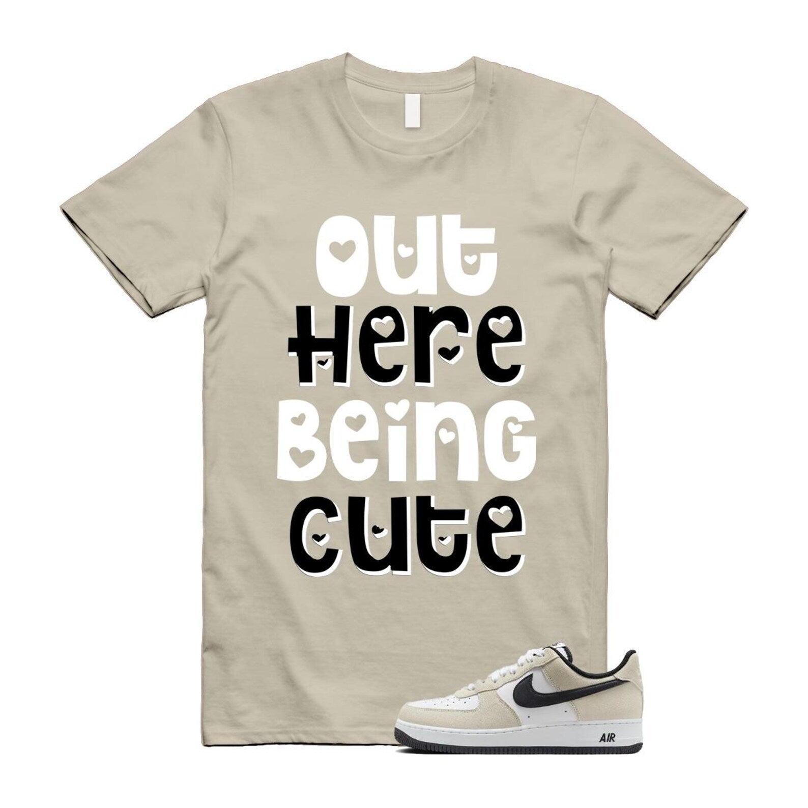 Air Force 1 '07 LV8 White Black T Shirt Match OHBC IB6388-100 T-Shirt, Sneaker Match Tee