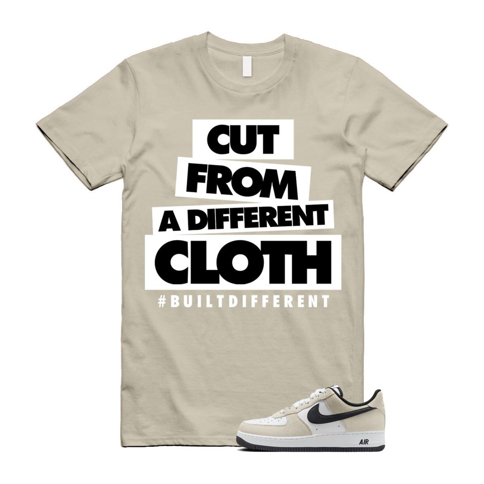 Air Force 1 '07 LV8 White Black T Shirt Match CLOTH IB6388-100 T-Shirt, Sneaker Match Tee