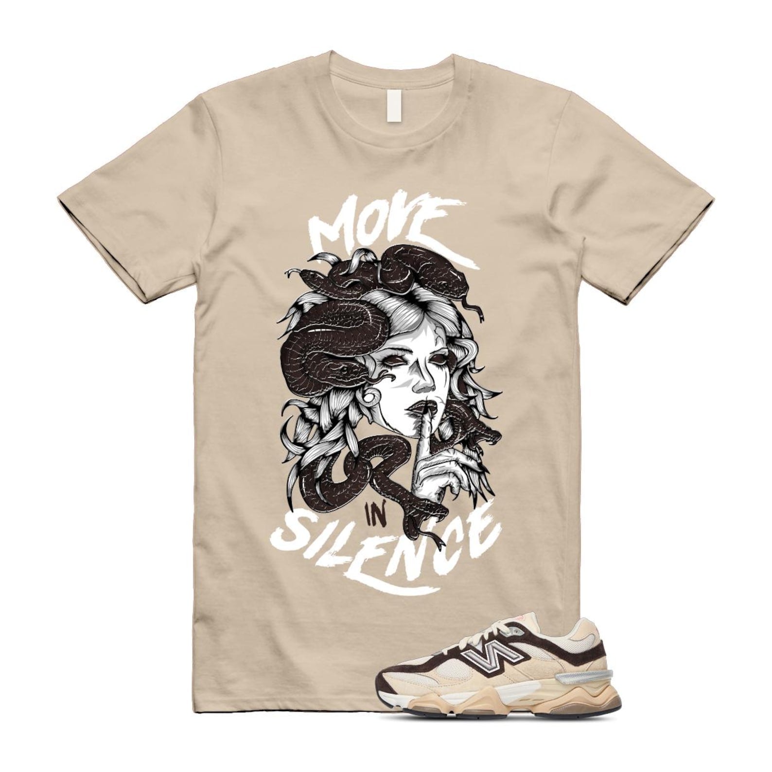 9060 Emerging Brown White T Shirt Match MIS U9060FLP T-Shirt, Sneaker Match Tee