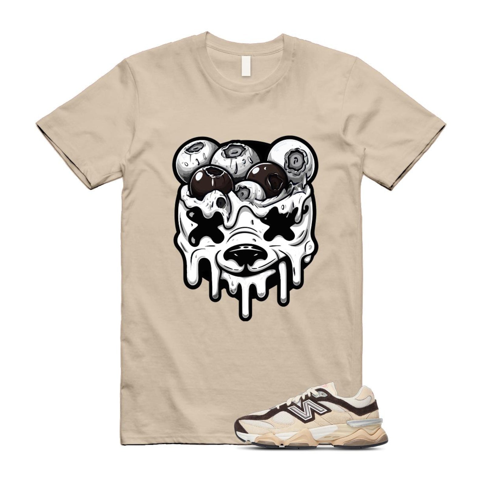 9060 Emerging Brown White T Shirt Match DBEAR U9060FLP T-Shirt, Sneaker Match Tee
