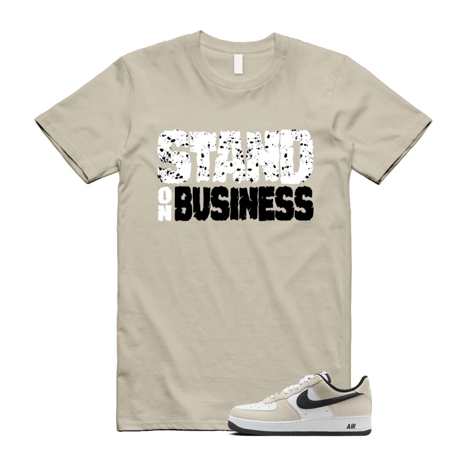 Air Force 1 '07 LV8 White Black T Shirt Match SOB IB6388-100 T-Shirt, Sneaker Match Tee