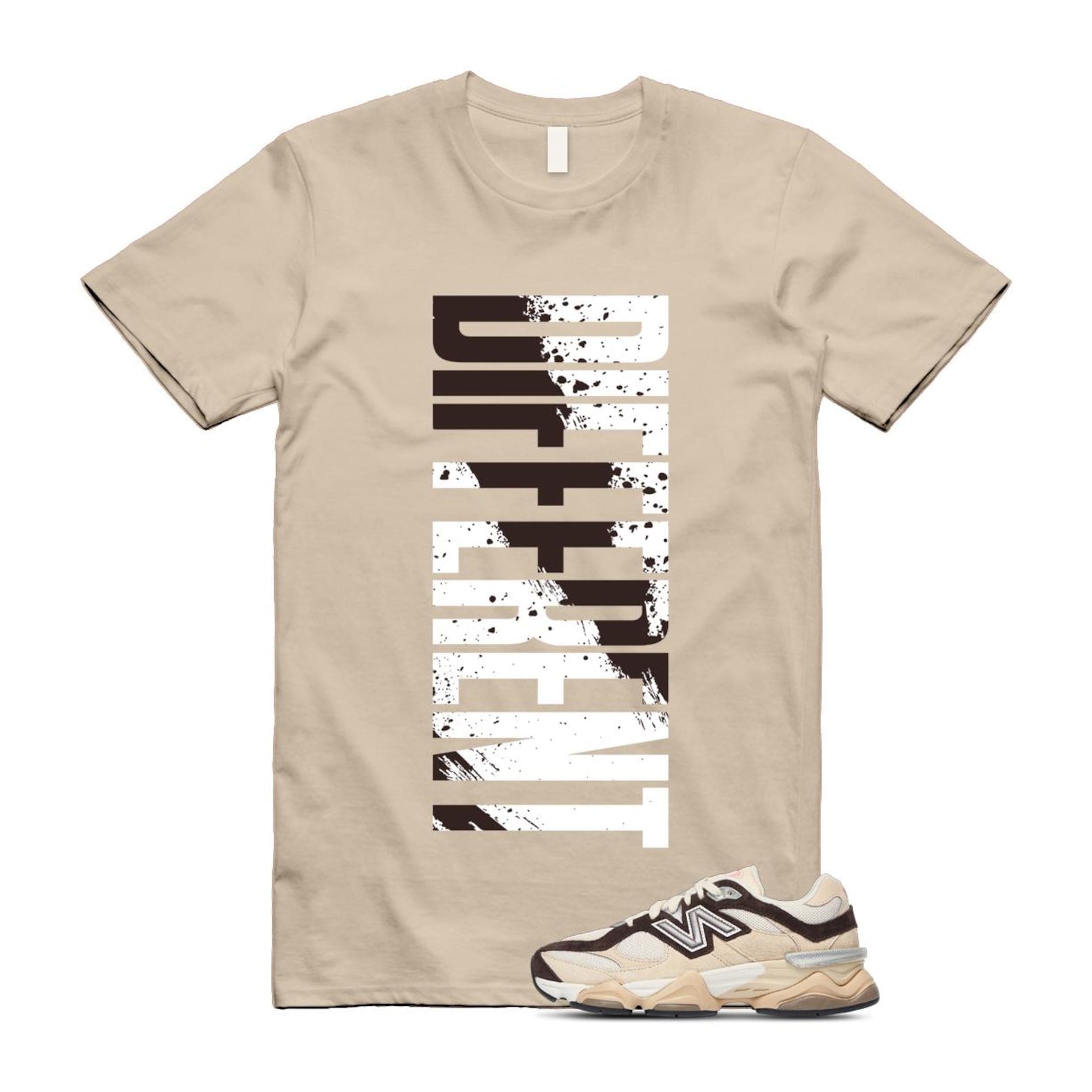 9060 Emerging Brown White T Shirt Match DFRNT U9060FLP T-Shirt, Sneaker Match Tee