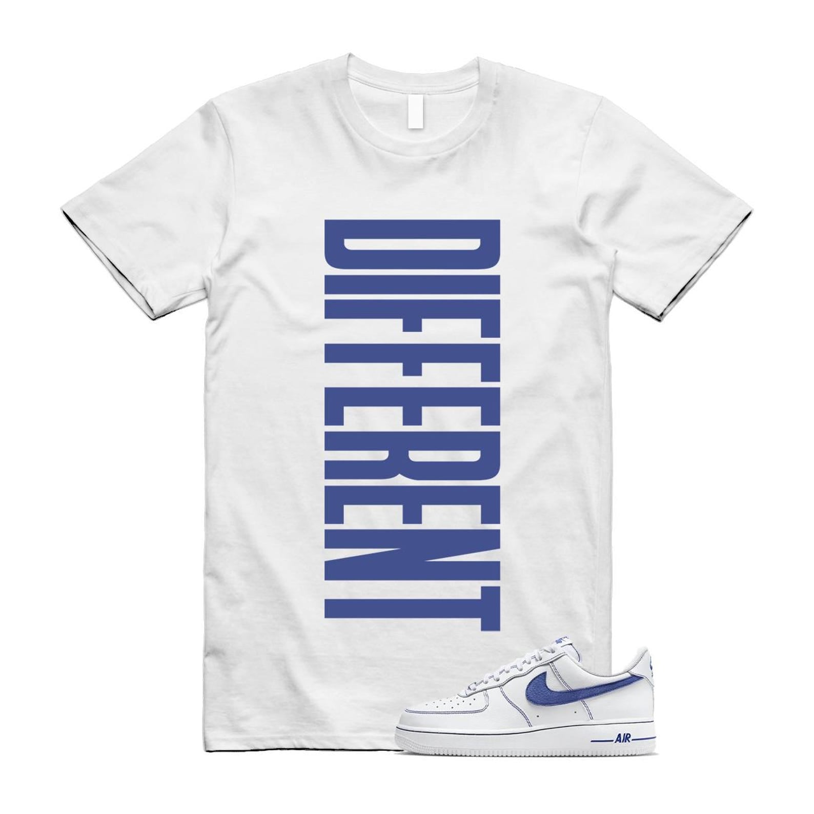Air Force 1 White Deep Royal Blue '07 LV8 T Shirt Match DFRNT HQ2037-100 T-Shirt, Sneaker Match Tee