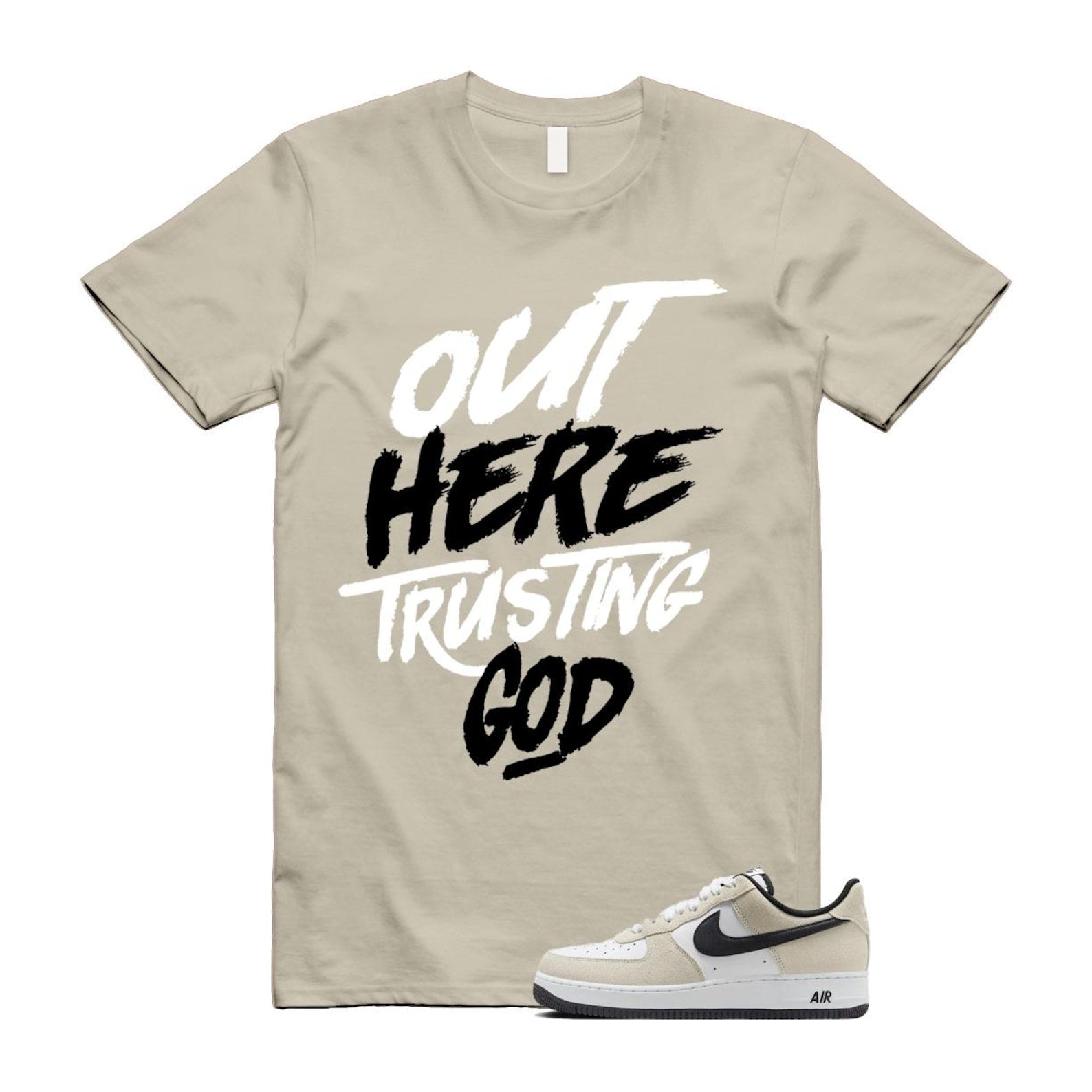 Air Force 1 '07 LV8 White Black T Shirt Match TG IB6388-100 T-Shirt, Sneaker Match Tee