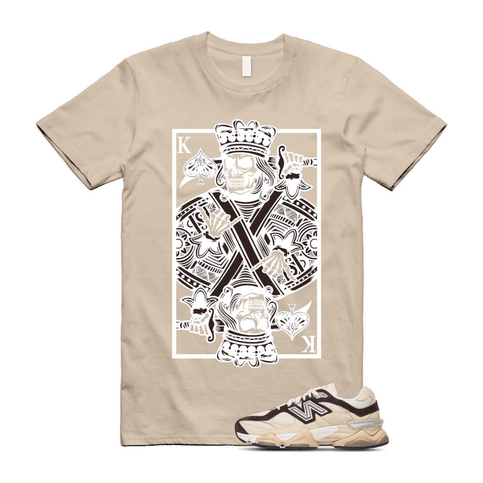 9060 Emerging Brown White T Shirt Match KC U9060FLP T-Shirt, Sneaker Match Tee