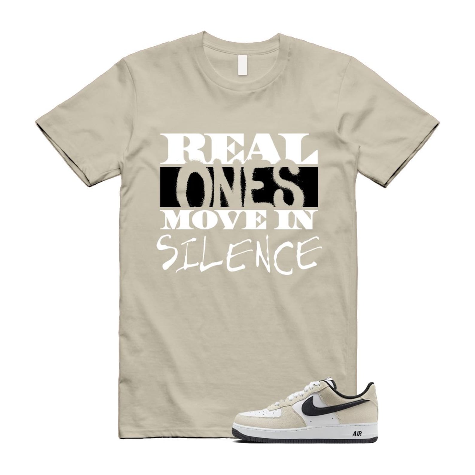 Air Force 1 '07 LV8 White Black T Shirt Match REAL IB6388-100 T-Shirt, Sneaker Match Tee