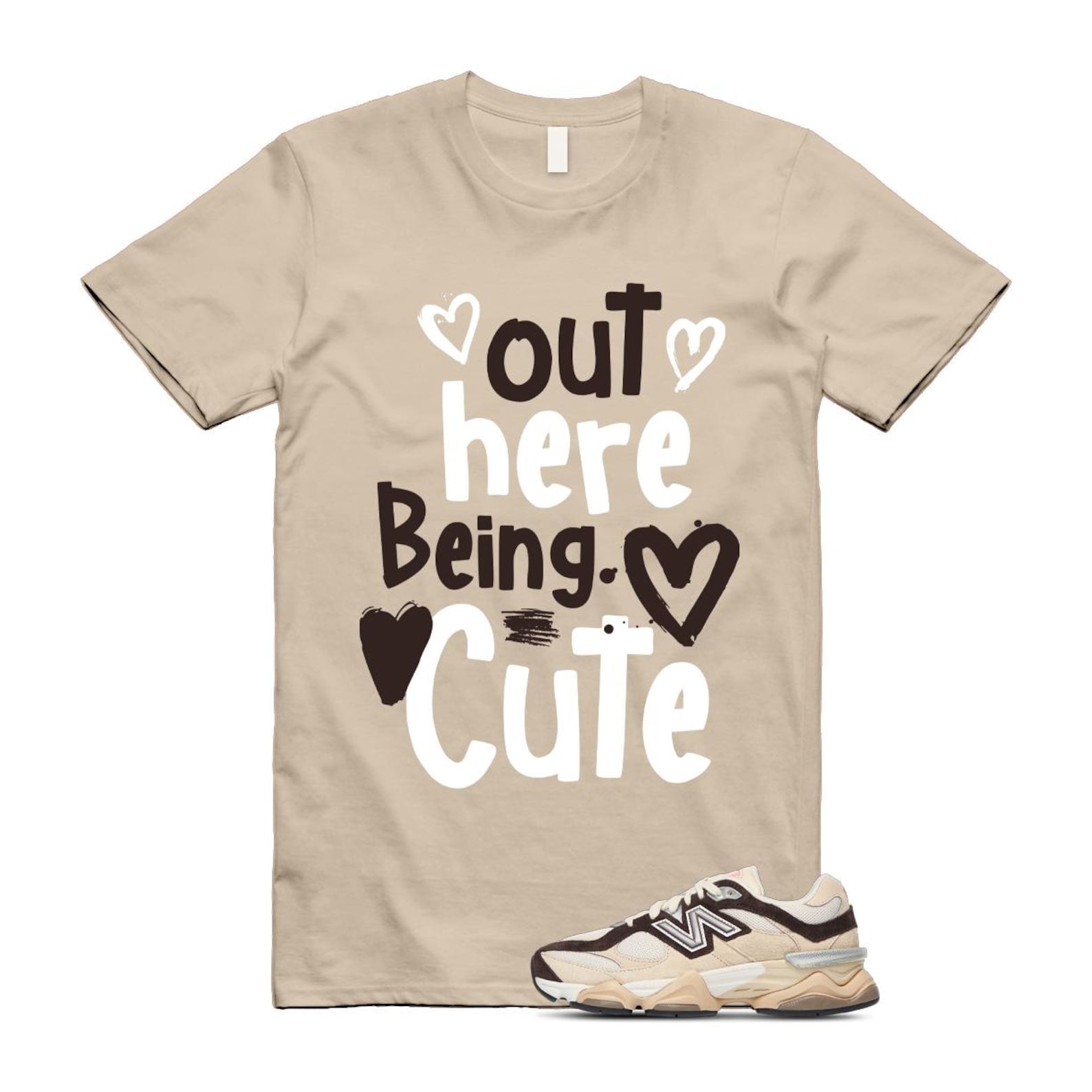 9060 Emerging Brown White T Shirt Match C2 U9060FLP T-Shirt, Sneaker Match Tee