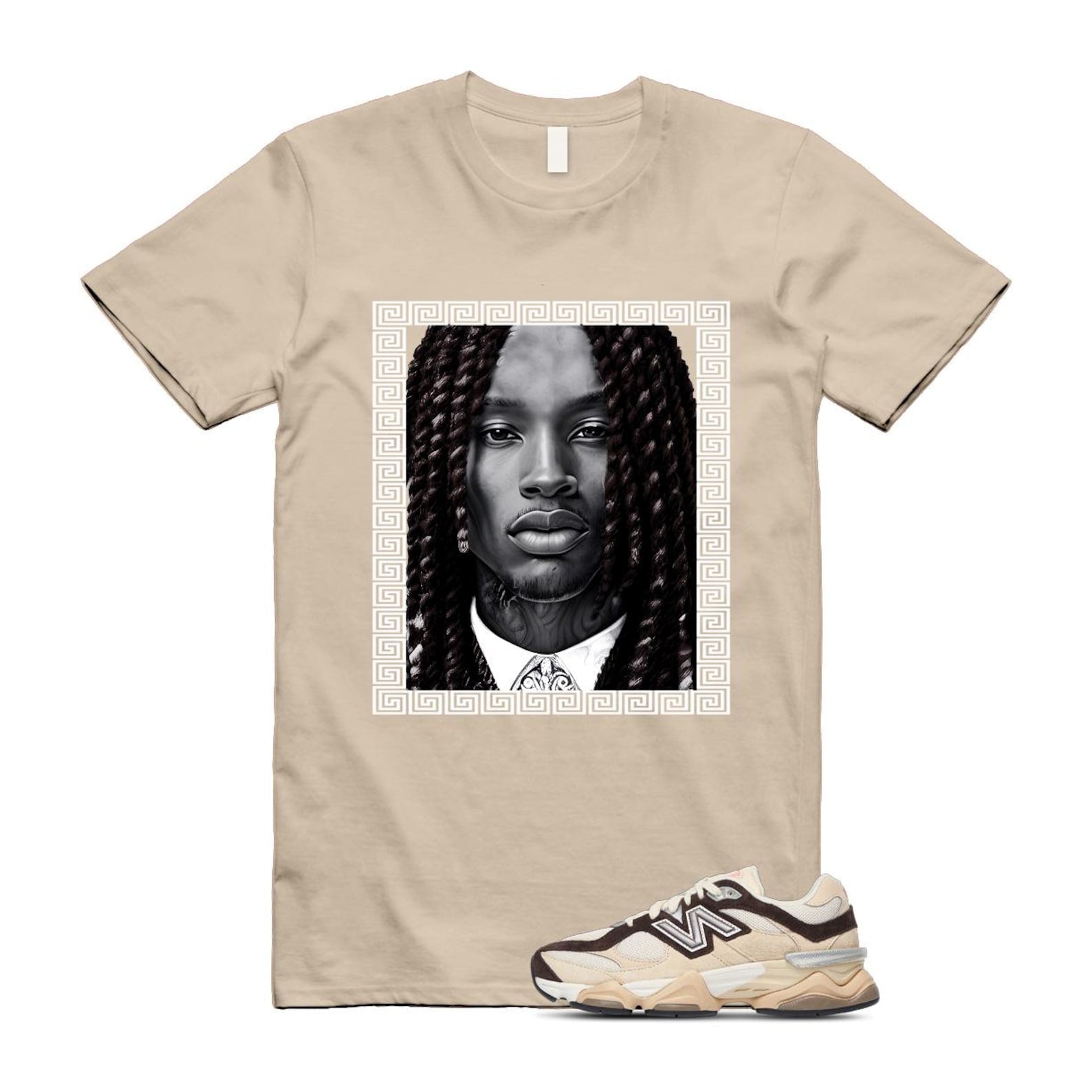 9060 Emerging Brown White T Shirt Match VON U9060FLP T-Shirt, Sneaker Match Tee