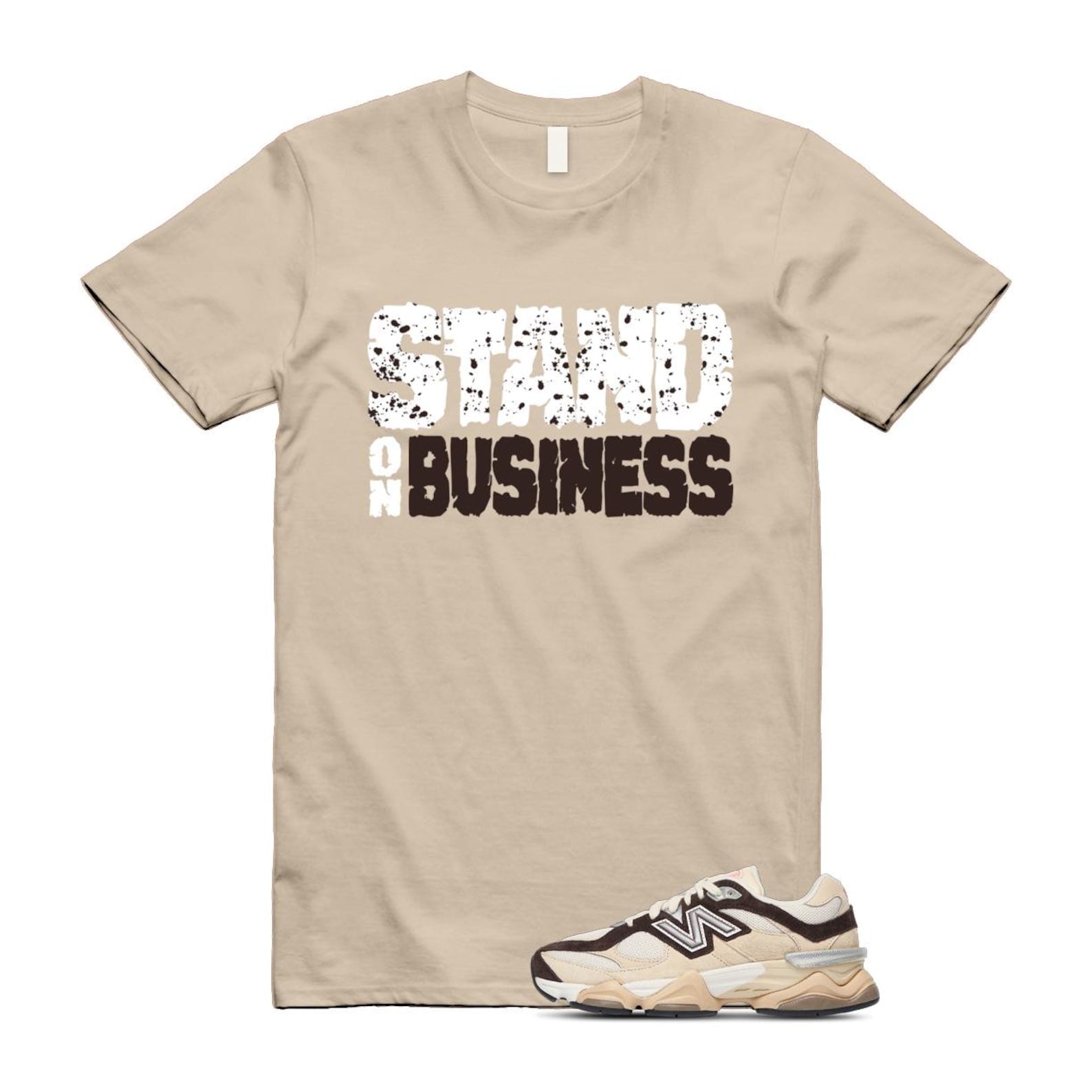 9060 Emerging Brown White T Shirt Match SOB U9060FLP T-Shirt, Sneaker Match Tee