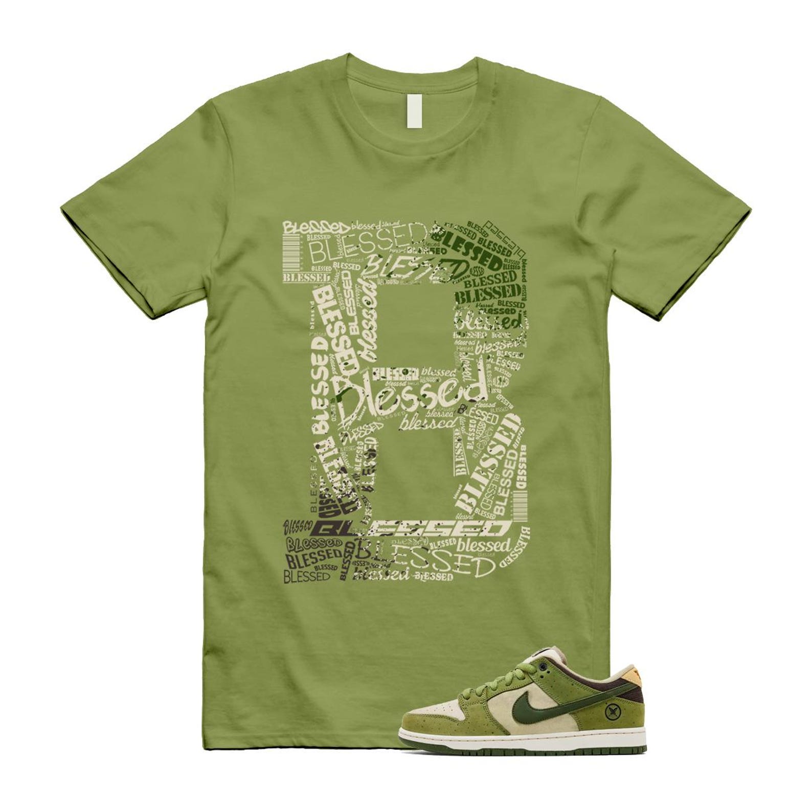Dunk Yuto Horigome Matcha Asparagus Legion Green Loden Sienna T Shirt Match B BLS HF8022-300 T-Shirt, Sneaker Match Tee