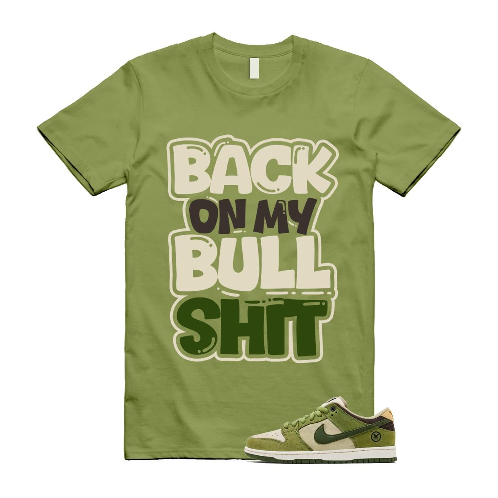 Dunk Yuto Horigome Matcha Asparagus Legion Green Loden Sienna T Shirt Match BULL HF8022-300 T-Shirt, Sneaker Match Tee