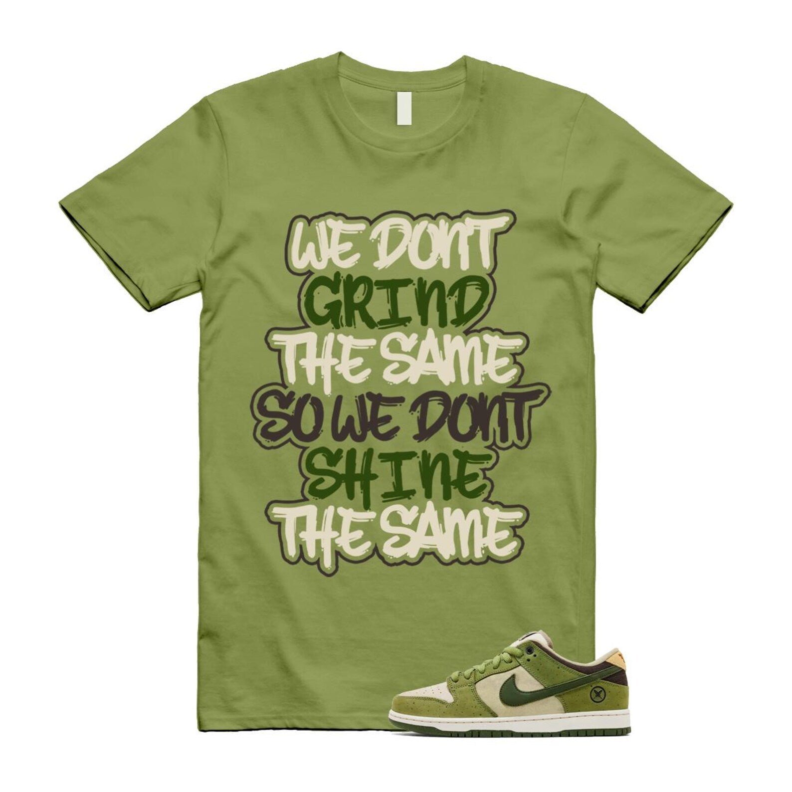 Dunk Yuto Horigome Matcha Asparagus Legion Green Loden Sienna T Shirt Match GRIND HF8022-300 T-Shirt, Sneaker Match Tee