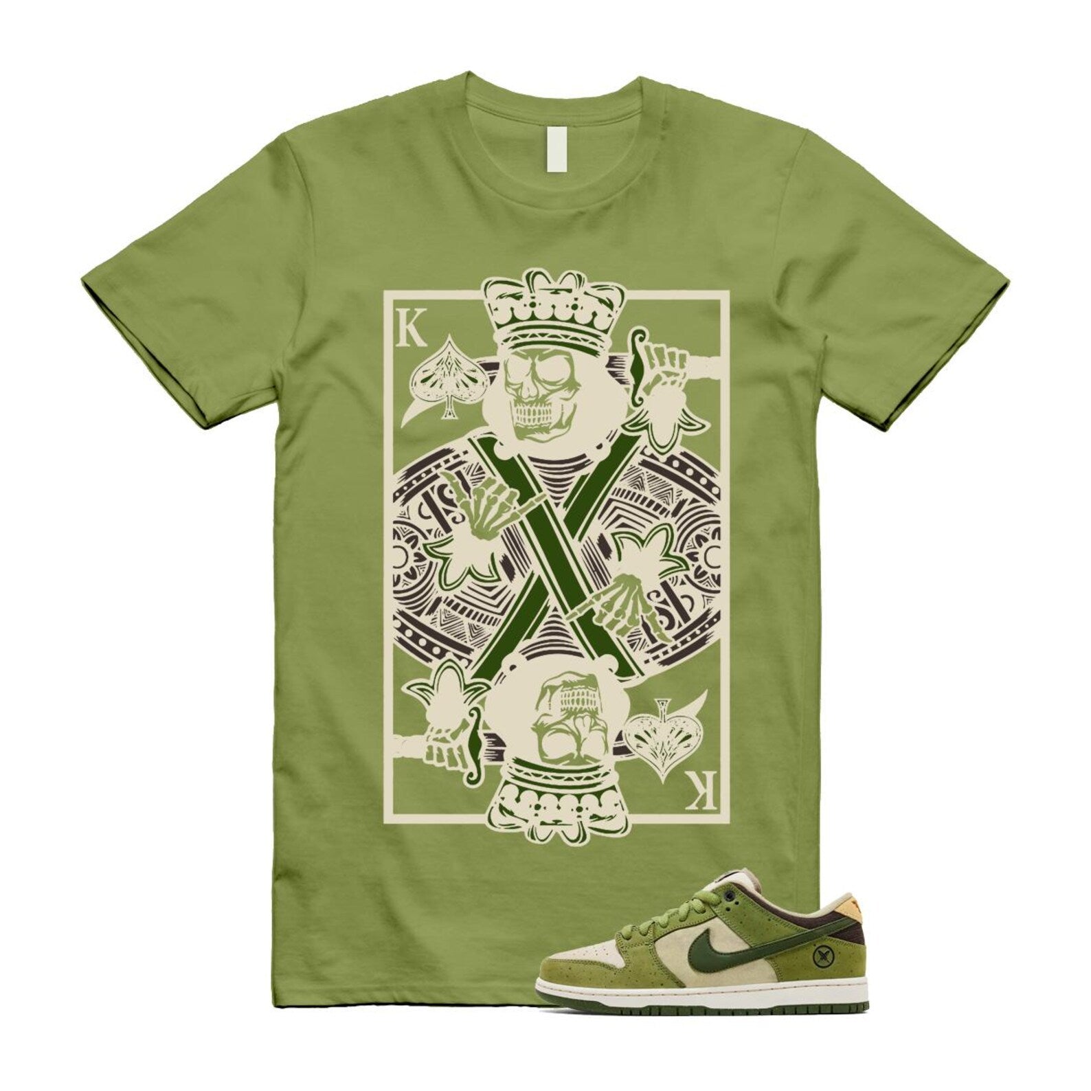 Dunk Yuto Horigome Matcha Asparagus Legion Green Loden Sienna T Shirt Match KC HF8022-300 T-Shirt, Sneaker Match Tee