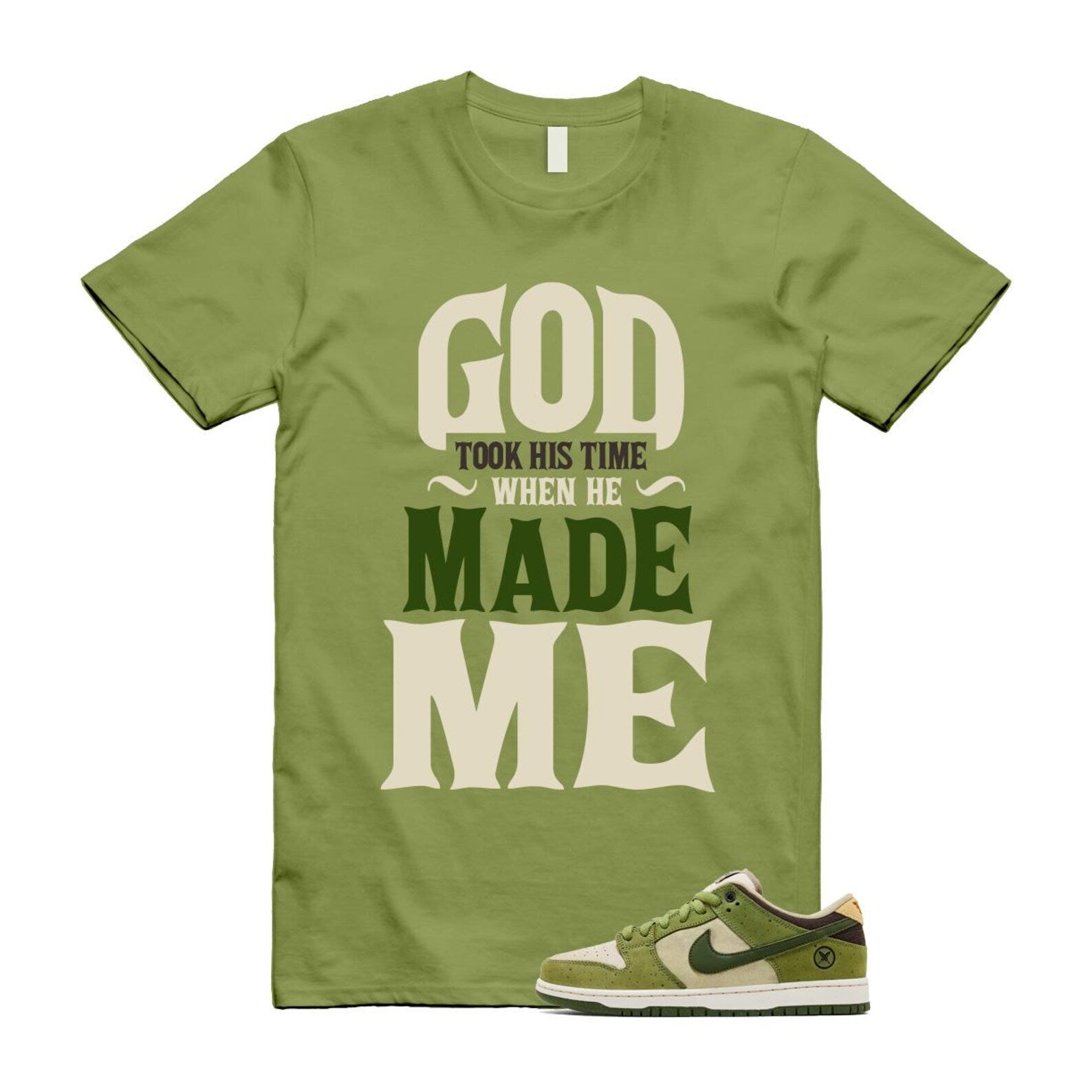 Dunk Yuto Horigome Matcha Asparagus Legion Green Loden Sienna T Shirt Match GTHT HF8022-300 T-Shirt, Sneaker Match Tee