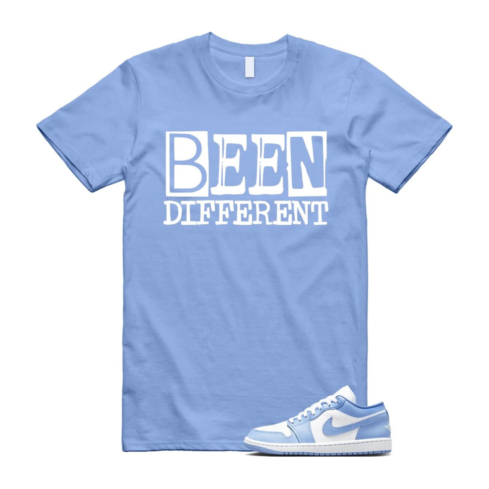 Jordan 1 Low White Aluminum T Shirt Match BEEN DC0774-142 T-Shirt, Sneaker Match Tee