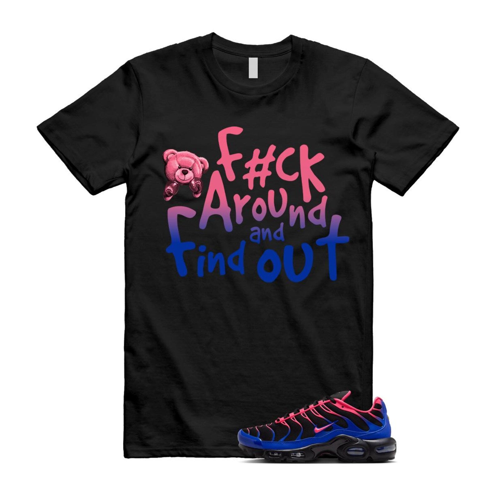 Air Max Hyper Pink Racer Blue Black 95 T Shirt Match FCK IF6146-001 T-Shirt, Sneaker Match Tee