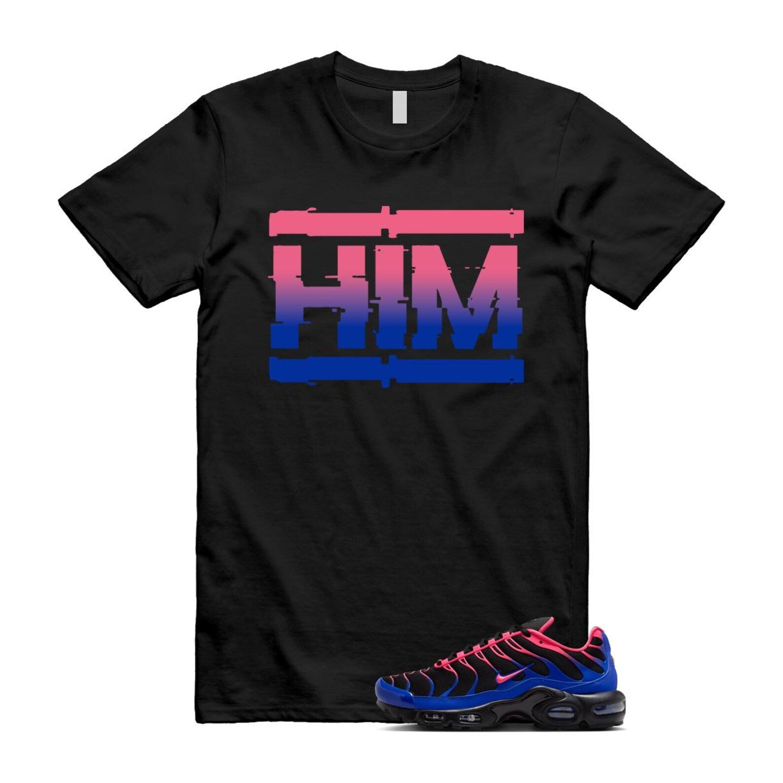 Air Max Hyper Pink Racer Blue Black 95 T Shirt Match HIM IF6146-001 T-Shirt, Sneaker Match Tee