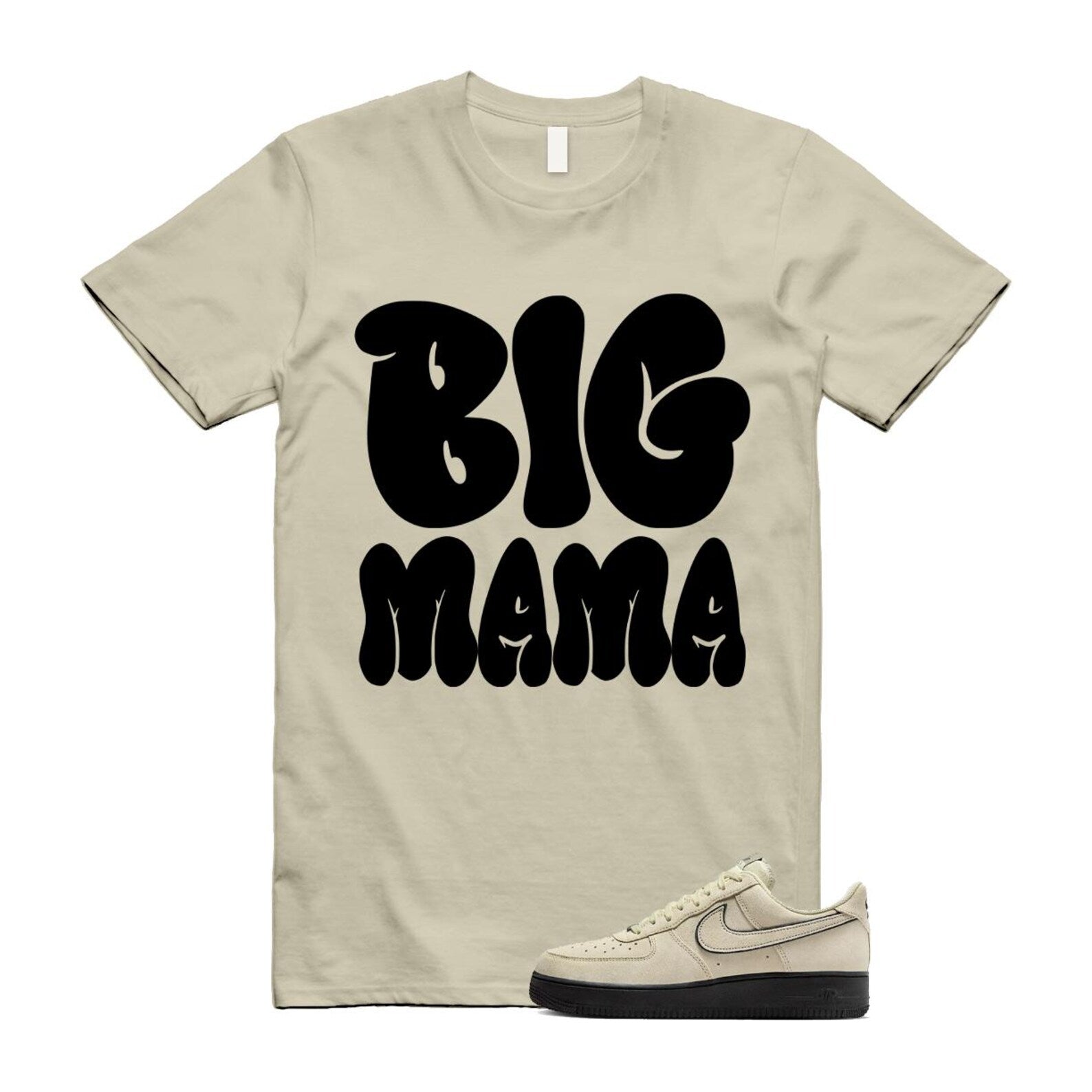 Air Force 1 Light Khaki Black '07 LV8 T Shirt Match MAMA HQ2037-200 T-Shirt, Sneaker Match Tee