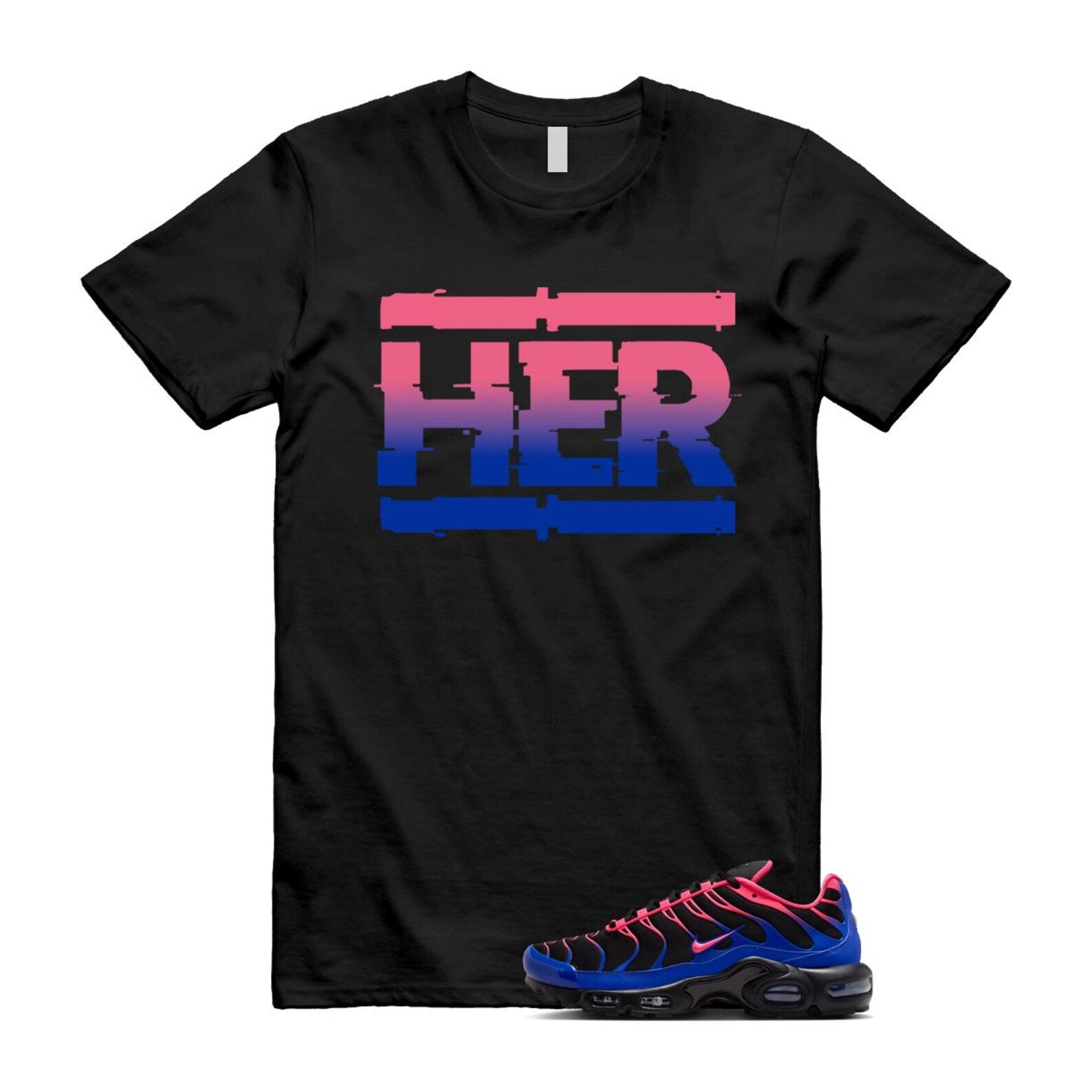 Air Max Hyper Pink Racer Blue Black 95 T Shirt Match HER IF6146-001 T-Shirt, Sneaker Match Tee