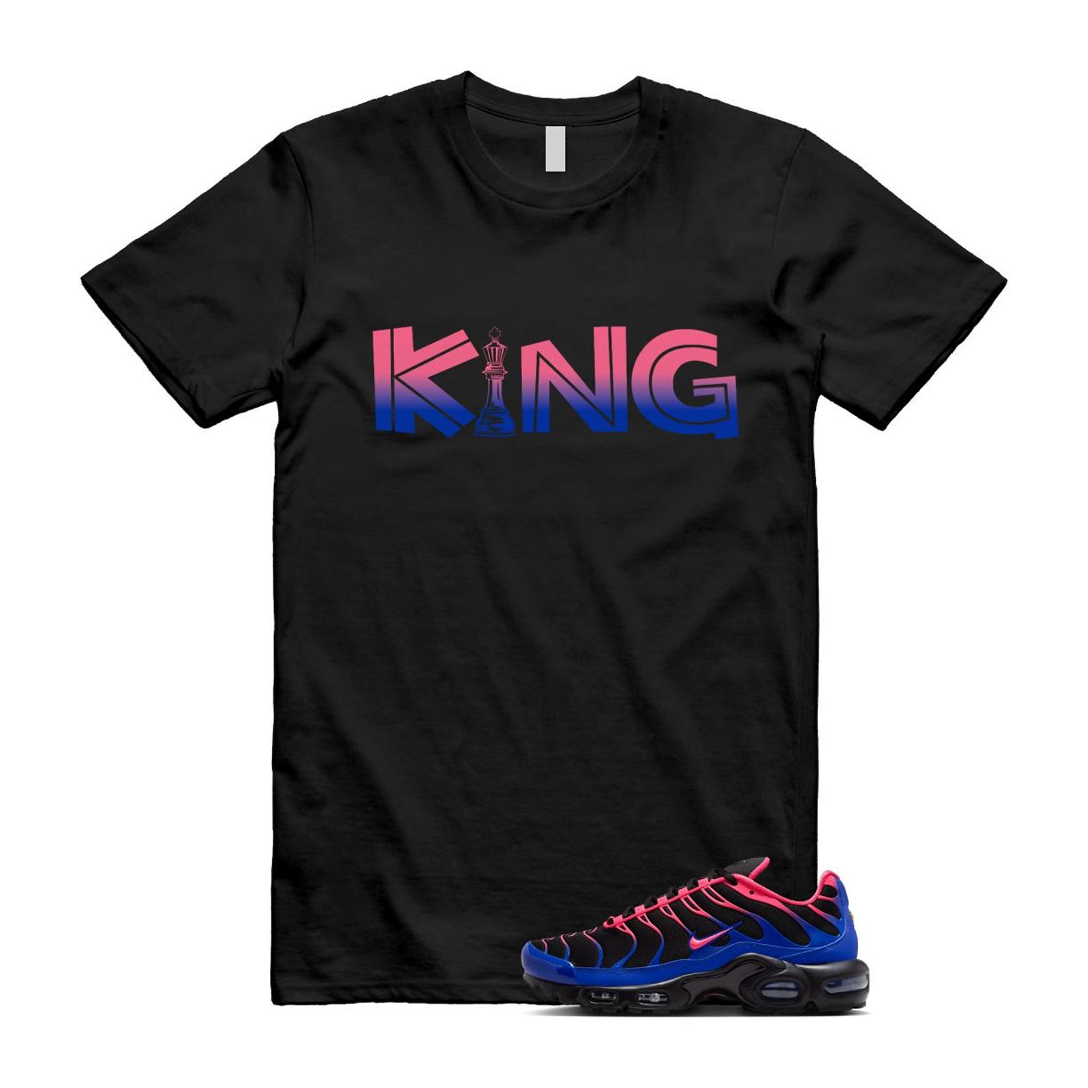 Air Max Hyper Pink Racer Blue Black 95 T Shirt Match KING IF6146-001 T-Shirt, Sneaker Match Tee