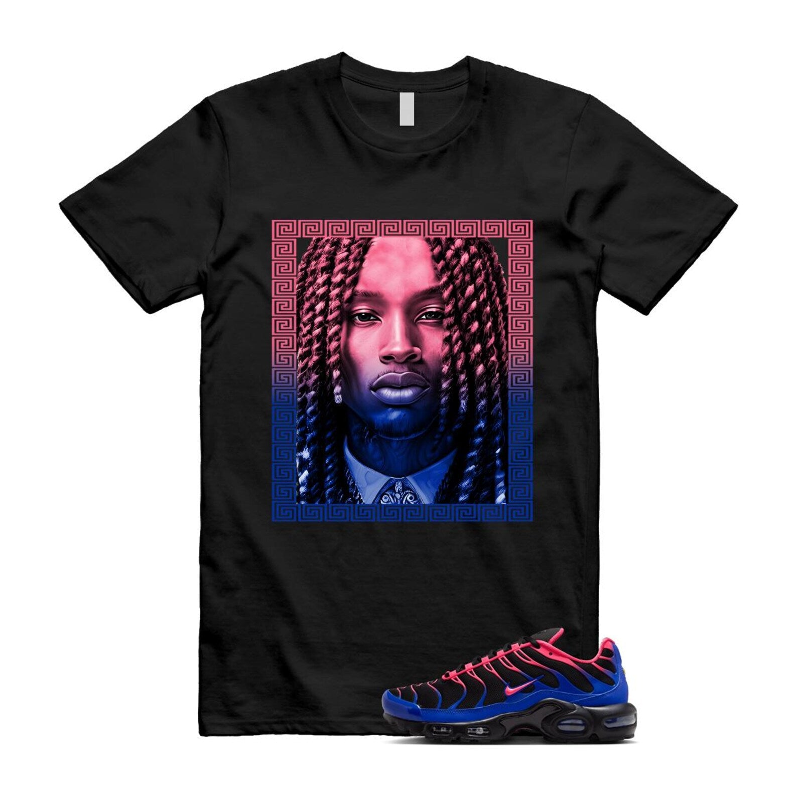 Air Max Hyper Pink Racer Blue Black 95 T Shirt Match VON IF6146-001 T-Shirt, Sneaker Match Tee