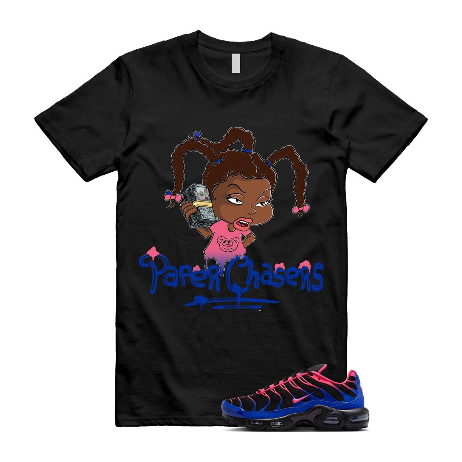 Air Max Hyper Pink Racer Blue Black 95 T Shirt Match PC IF6146-001 T-Shirt, Sneaker Match Tee