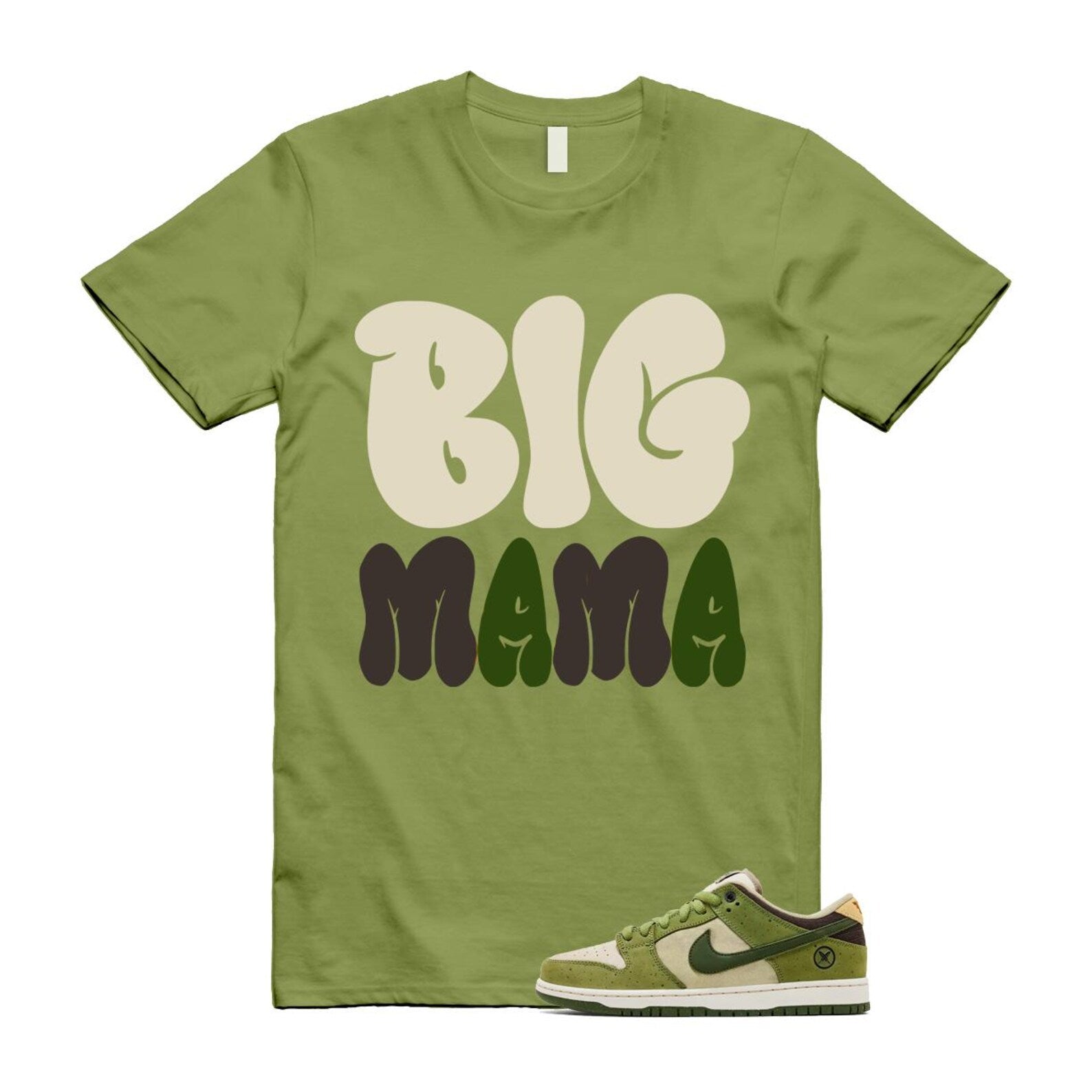 Dunk Yuto Horigome Matcha Asparagus Legion Green Loden Sienna T Shirt Match MAMA HF8022-300 T-Shirt, Sneaker Match Tee