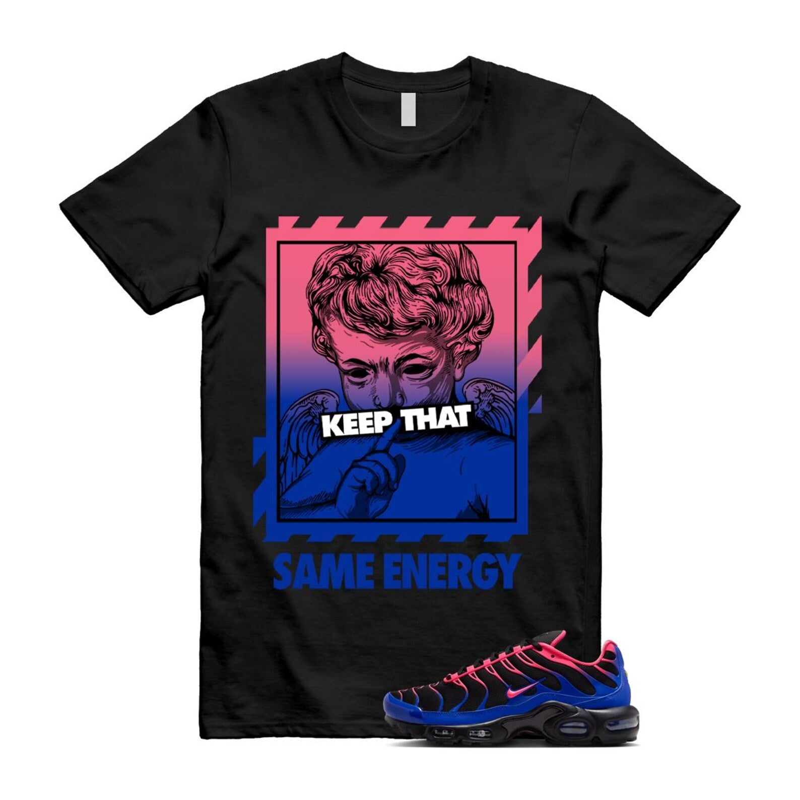Air Max Hyper Pink Racer Blue Black 95 T Shirt Match ENERGY IF6146-001 T-Shirt, Sneaker Match Tee