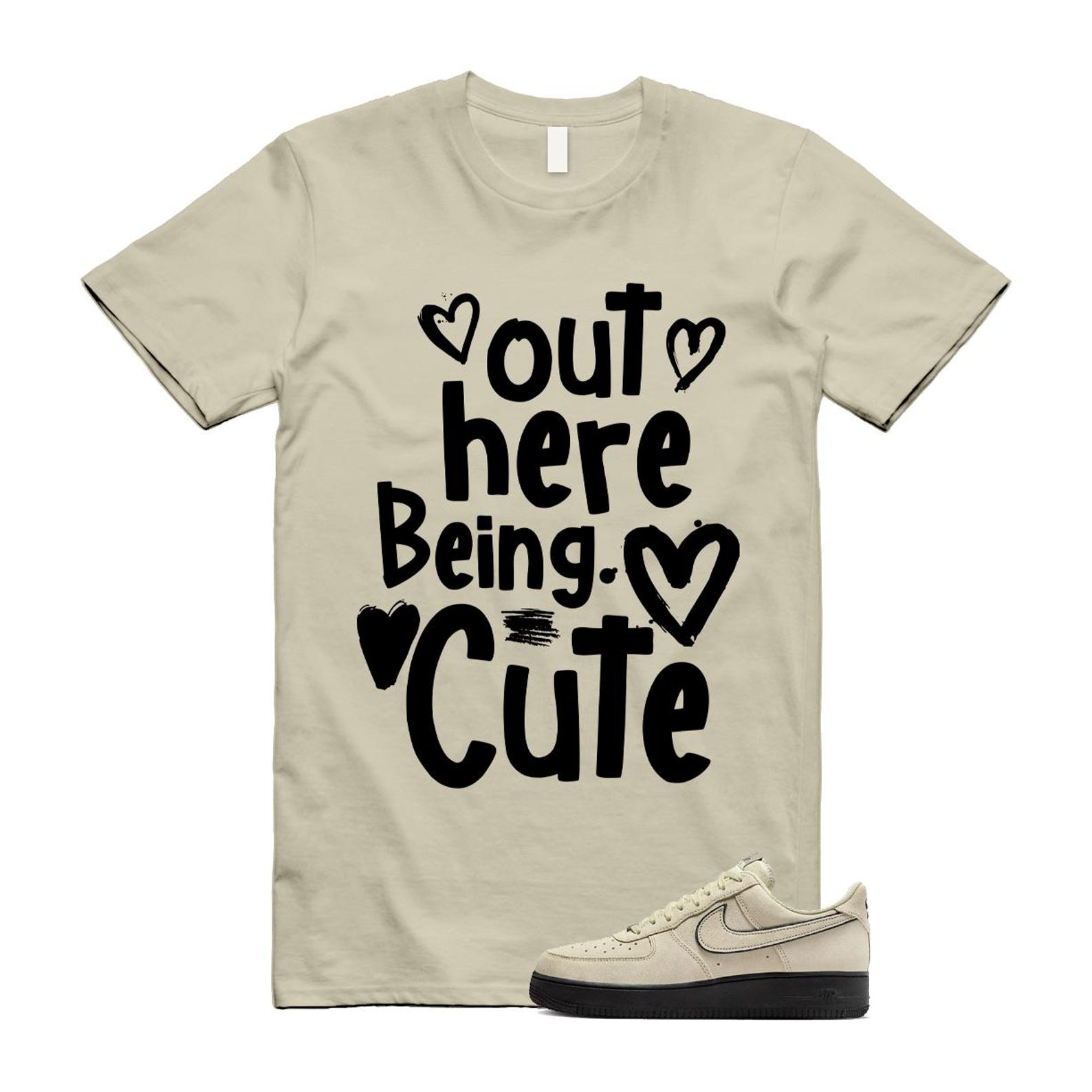 Air Force 1 Light Khaki Black '07 LV8 T Shirt Match C2 HQ2037-200 T-Shirt, Sneaker Match Tee