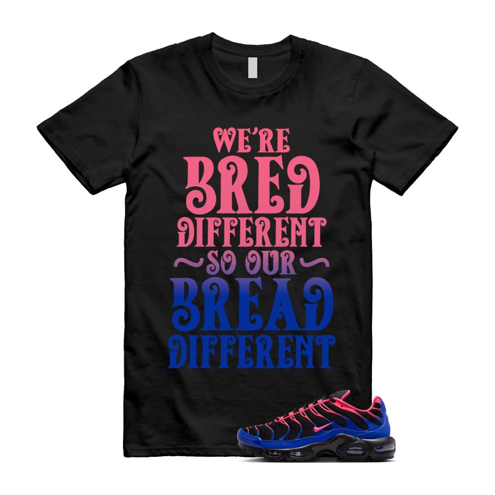 Air Max Hyper Pink Racer Blue Black 95 T Shirt Match BREAD IF6146-001 T-Shirt, Sneaker Match Tee