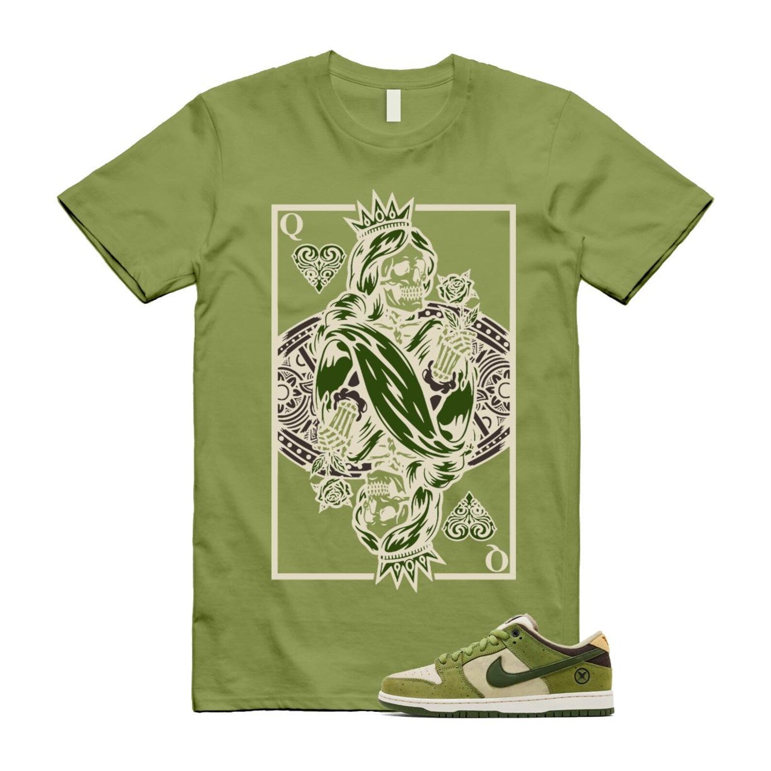 Dunk Yuto Horigome Matcha Asparagus Legion Green Loden Sienna T Shirt Match QC HF8022-300 T-Shirt, Sneaker Match Tee