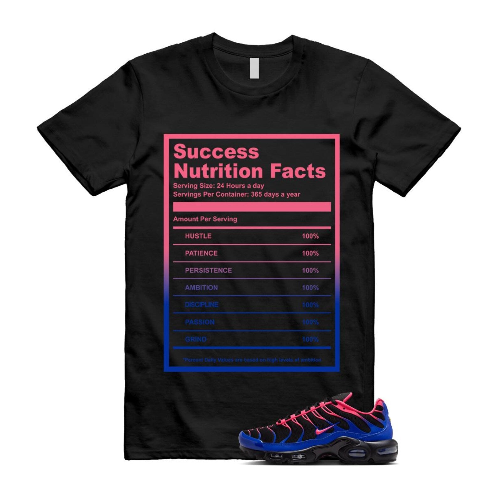 Air Max Hyper Pink Racer Blue Black 95 T Shirt Match SUCC IF6146-001 T-Shirt, Sneaker Match Tee