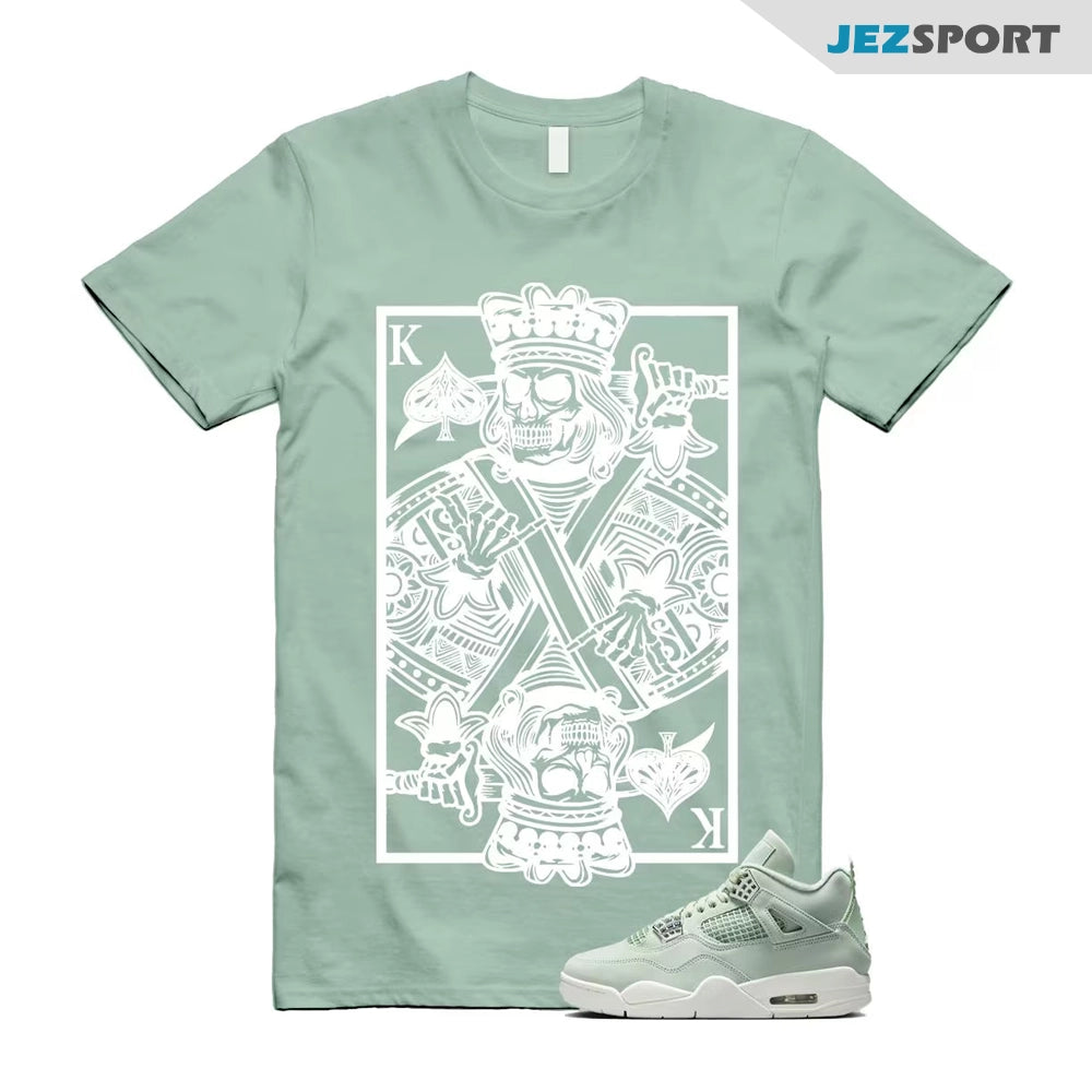 King Shirts To Match Jordans 4s Abundance AJ4 Seafoam, HV0823-003 Sneaker Match Tees T-Shirt, Sneaker Match Tee