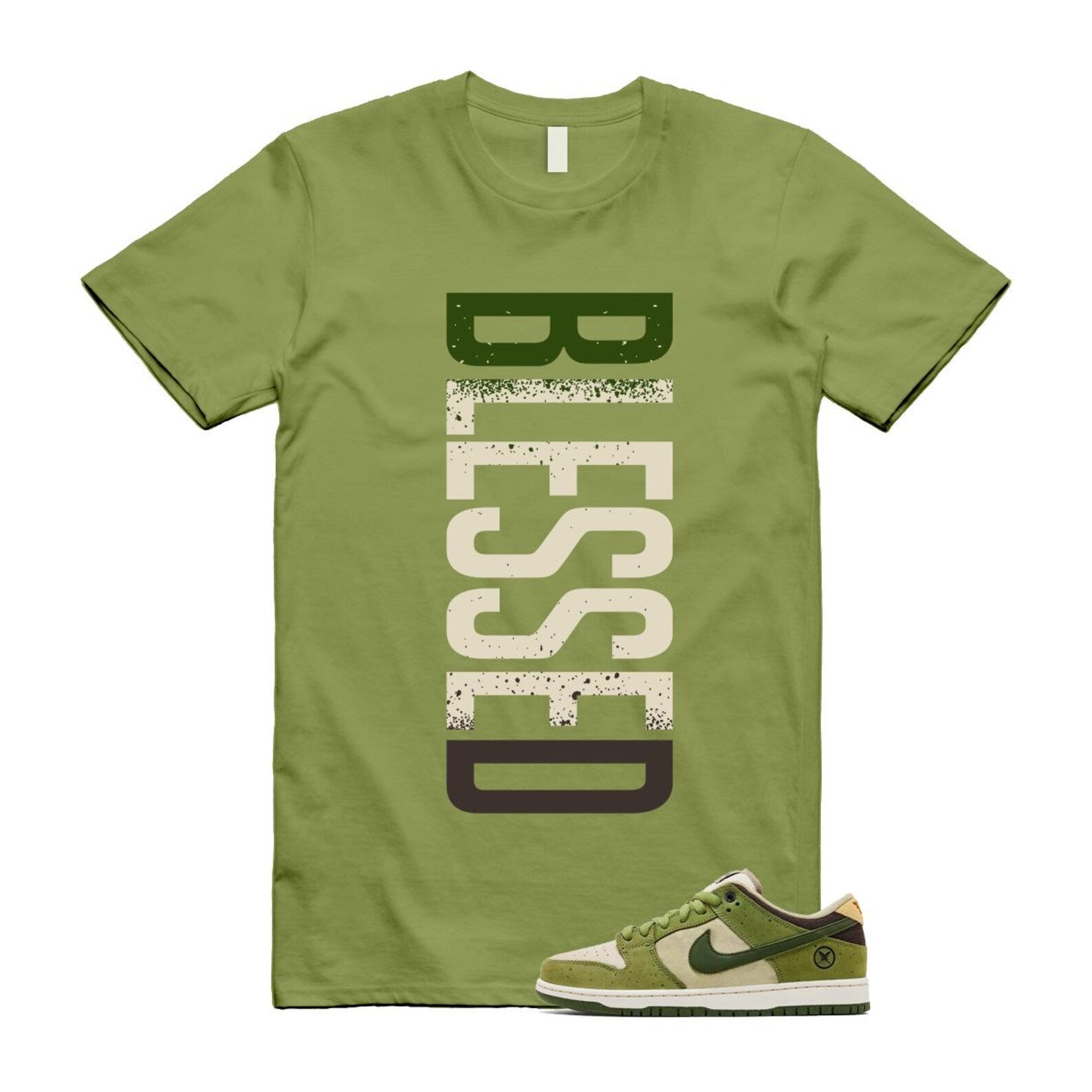 Dunk Yuto Horigome Matcha Asparagus Legion Green Loden Sienna T Shirt Match VERTBLS HF8022-300 T-Shirt, Sneaker Match Tee
