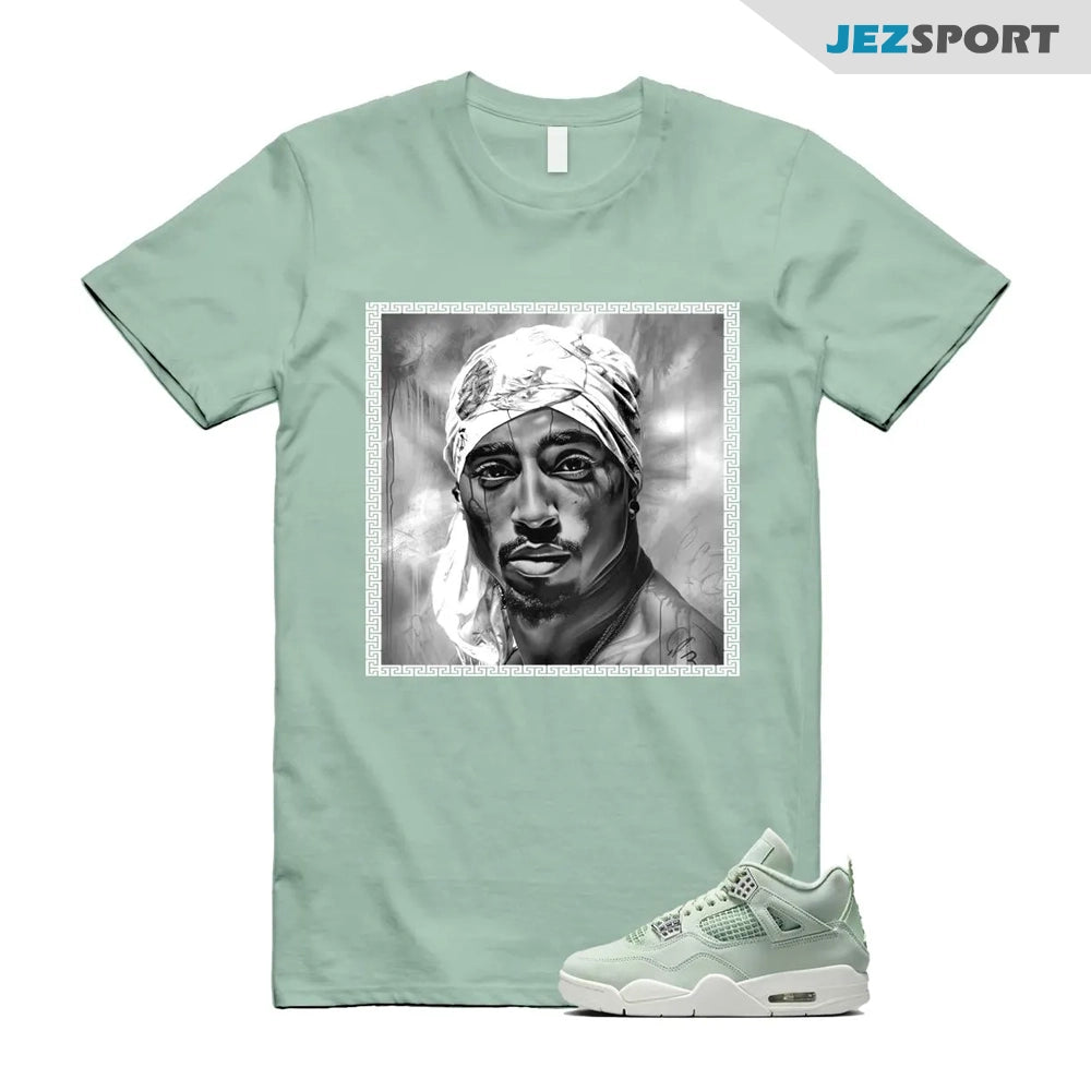 PAC Sneaker Shirts To Match Jordans 4s Abundance AJ4 Seafoam, HV0823-003 Sneaker Match Tees T-Shirt, Sneaker Match Tee