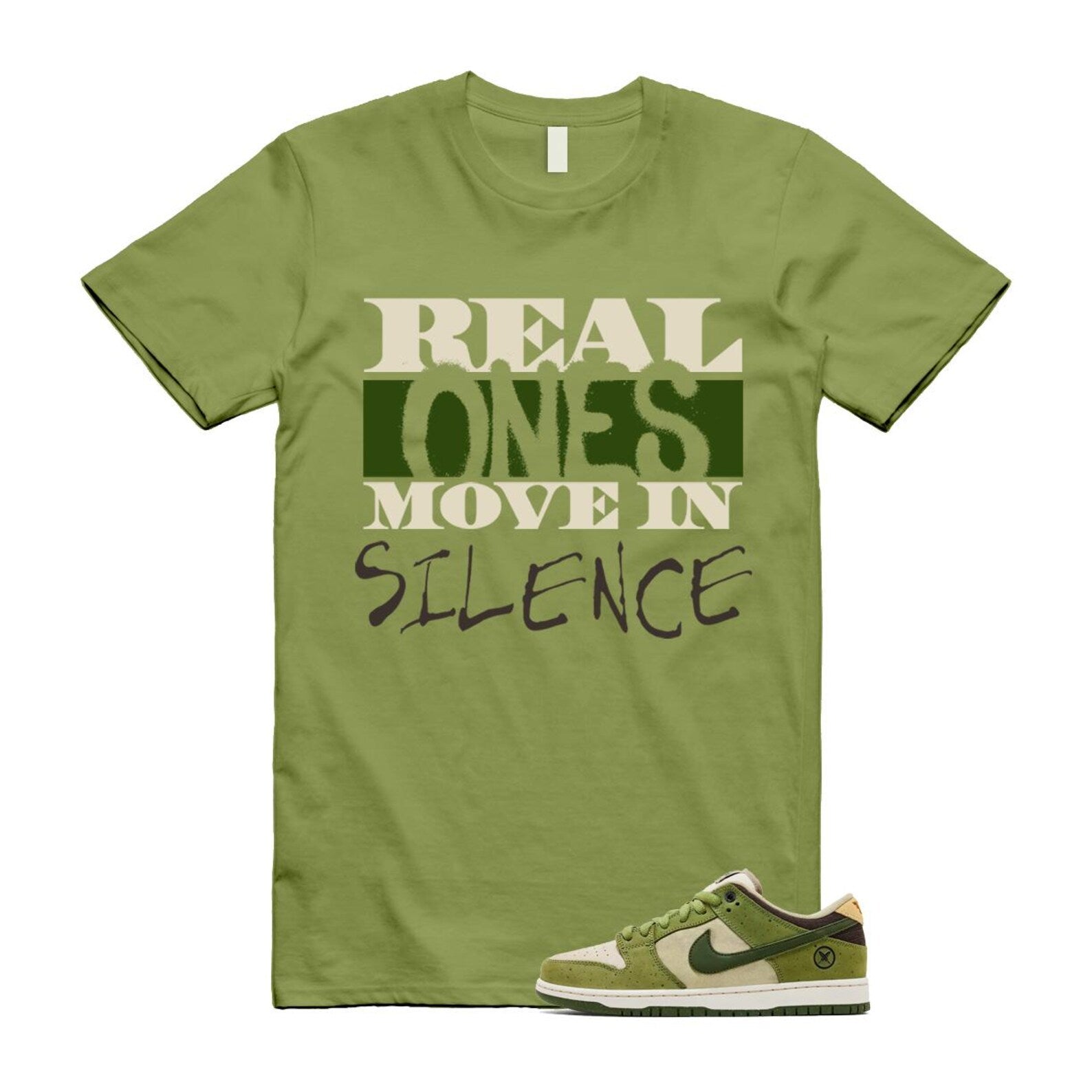 Dunk Yuto Horigome Matcha Asparagus Legion Green Loden Sienna T Shirt Match REAL HF8022-300 T-Shirt, Sneaker Match Tee