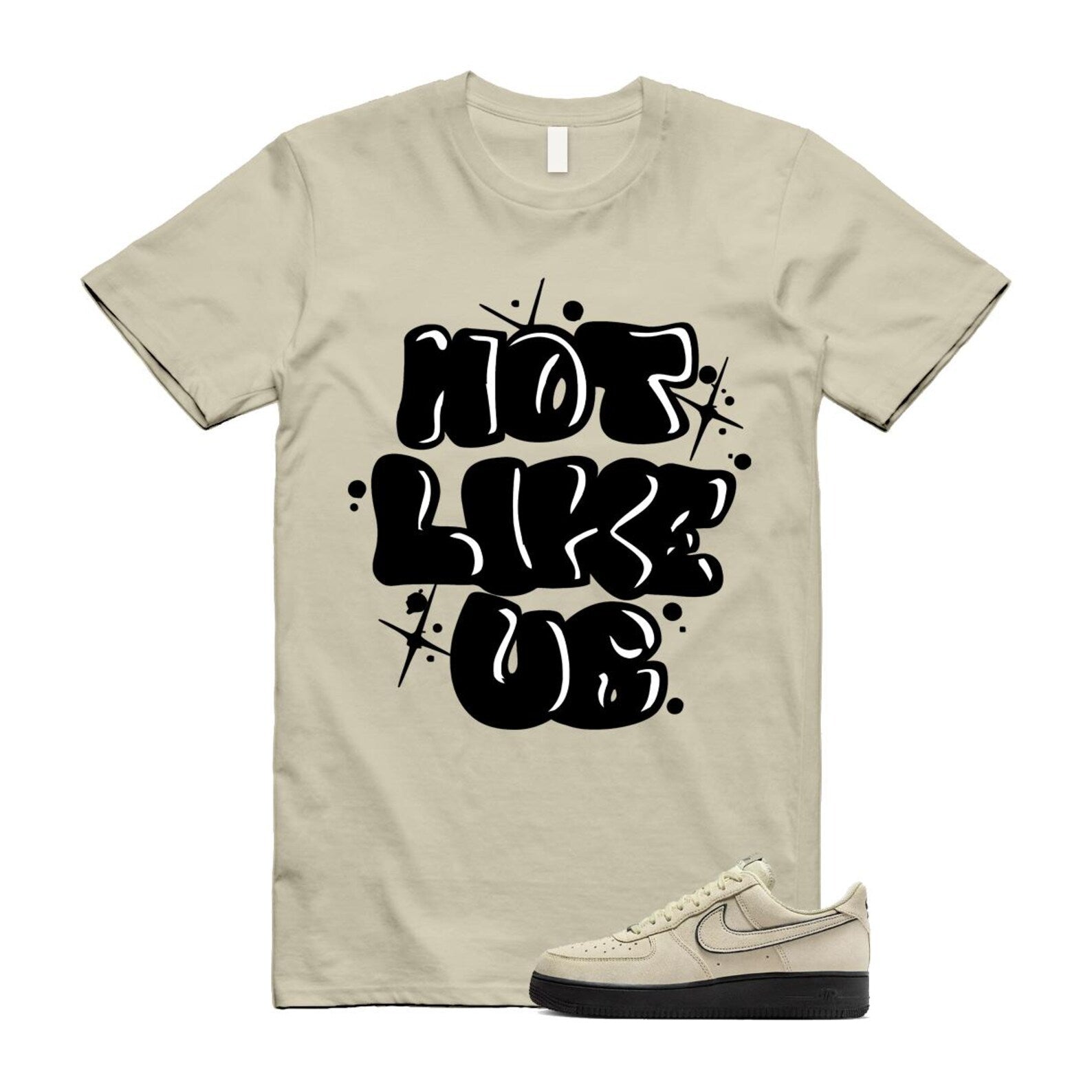 Air Force 1 Light Khaki Black '07 LV8 T Shirt Match NLU HQ2037-200 T-Shirt, Sneaker Match Tee