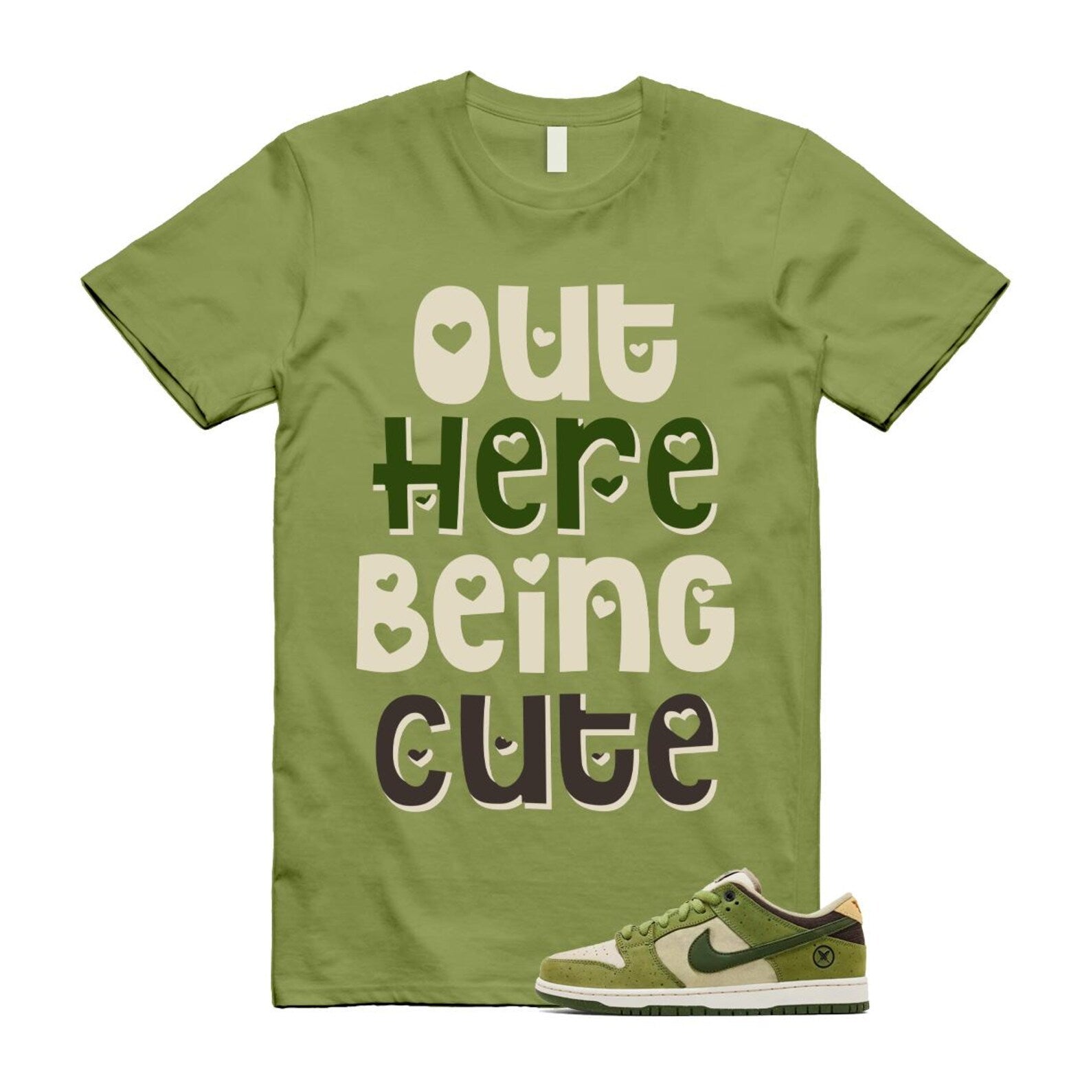Dunk Yuto Horigome Matcha Asparagus Legion Green Loden Sienna T Shirt Match OHBC HF8022-300 T-Shirt, Sneaker Match Tee