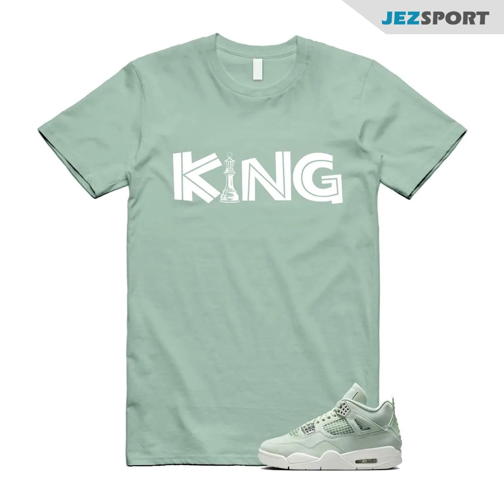 King Shirts To Match Jordans 4s Abundance AJ4 Seafoam, HV0823-003 Sneaker Match Tees T-Shirt, Sneaker Match Tee