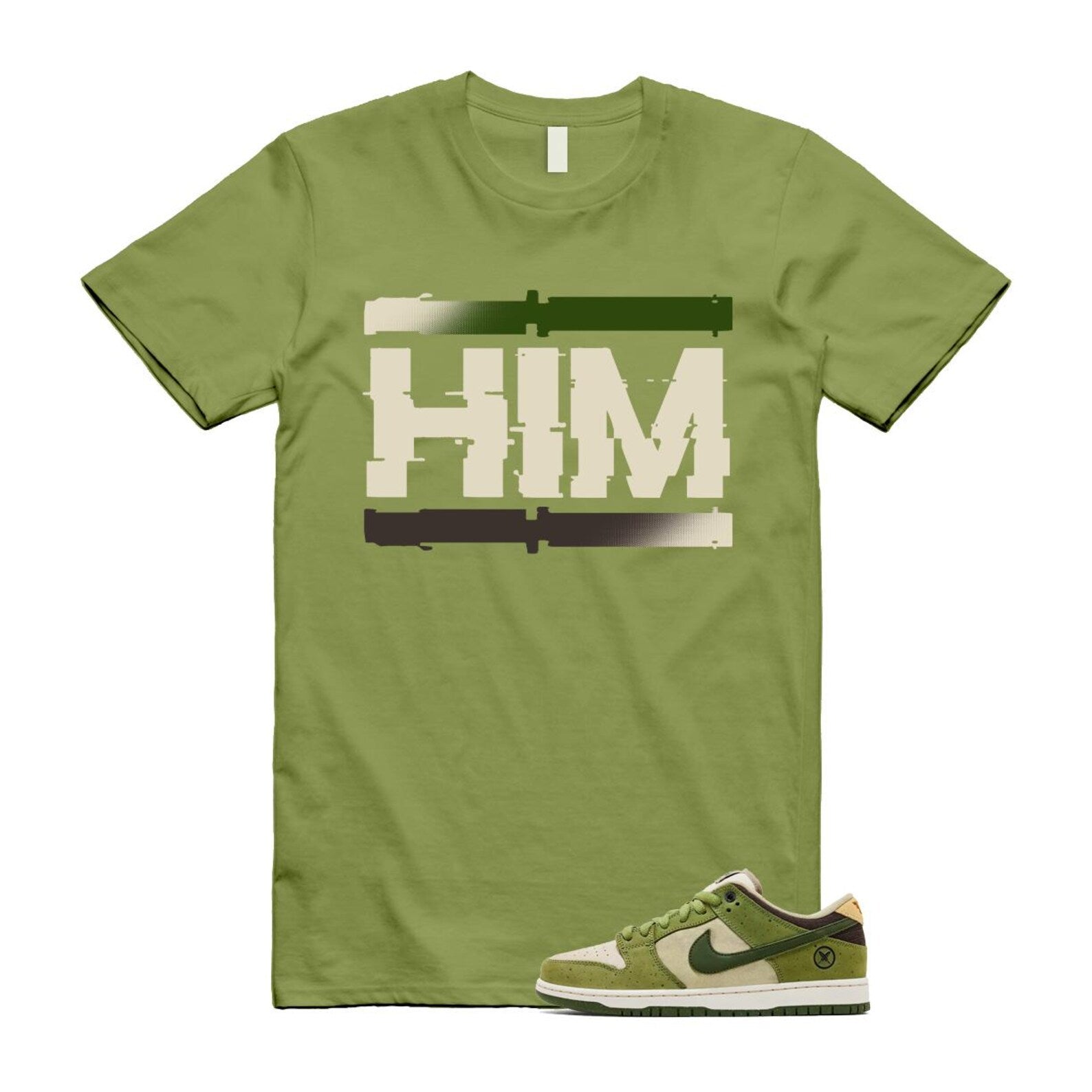 Dunk Yuto Horigome Matcha Asparagus Legion Green Loden Sienna T Shirt Match HIM HF8022-300 T-Shirt, Sneaker Match Tee